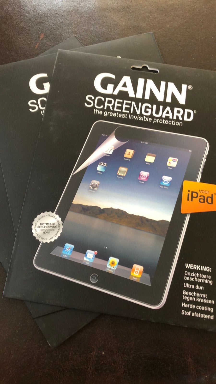 GAINN SCREENGUARD voor iPad 2/3/4 - Onzichtbare Bescherming, Computers en Software, Apple iPads, 10 inch, 32 GB, Wit, Nieuw