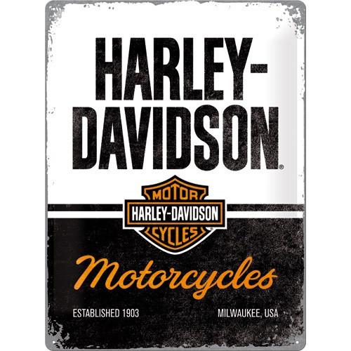 Harley Davidson Motorcycles relief reclamebord van metaal, Ophalen of Verzenden, Nieuw, Auto's
