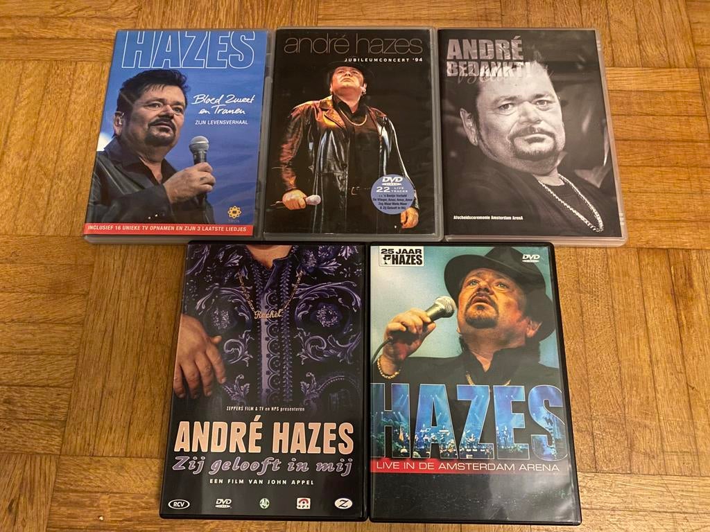 5 DVDs van Andre Hazes, Alle leeftijden, Ophalen of Verzenden, Zo goed als nieuw