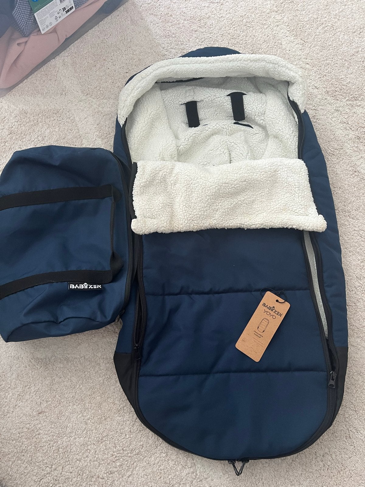 BABYZEN YOYO voetenzak Navy Blue - met label, Ophalen, Nieuw, Kinderwagen, Overige merken