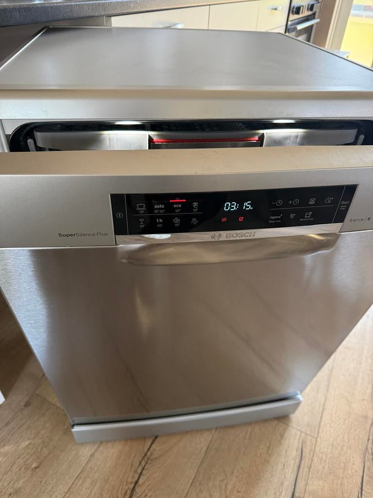 Bosch Serie 6 SuperSilence Plus Vaatwasser IZGS, Witgoed en Apparatuur, Ophalen, 60 cm of meer, Zo goed als nieuw, 85 tot 90 cm
