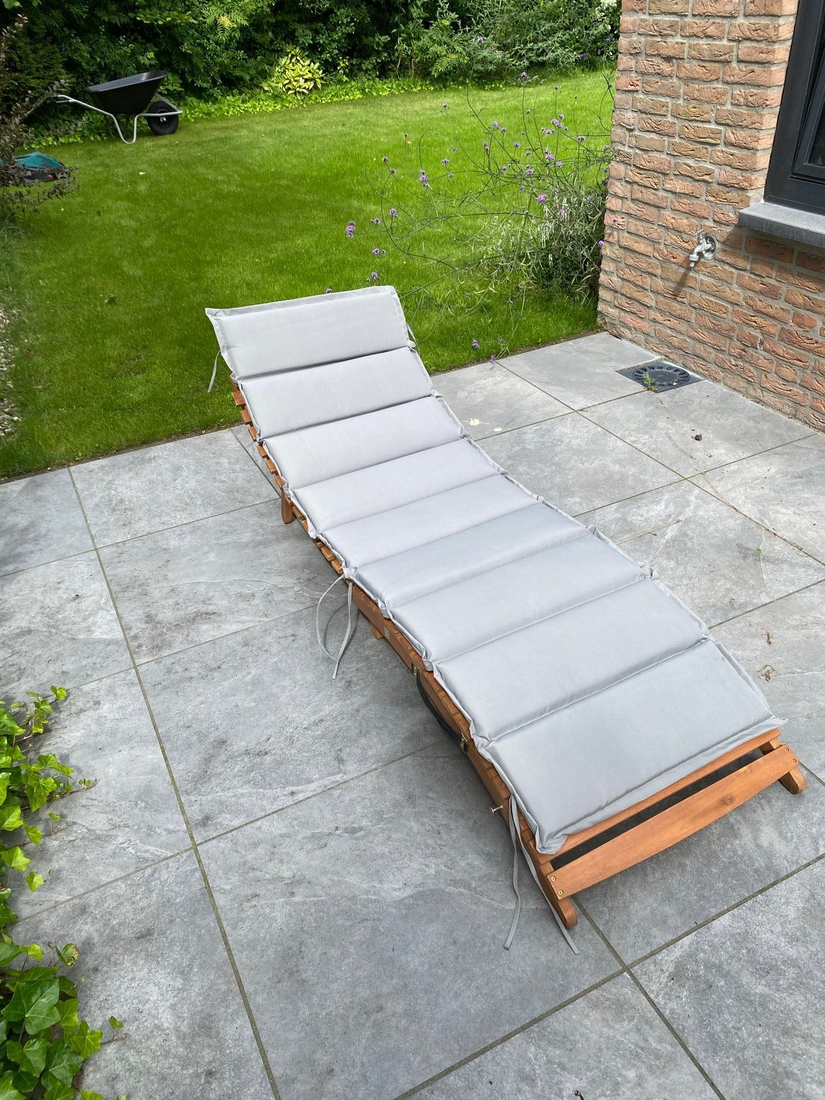 Lidl Livarno tuin ligbed met kussen Sevilla, Tuin en Terras, Ophalen, Gebruikt, Hout, Inklapbaar