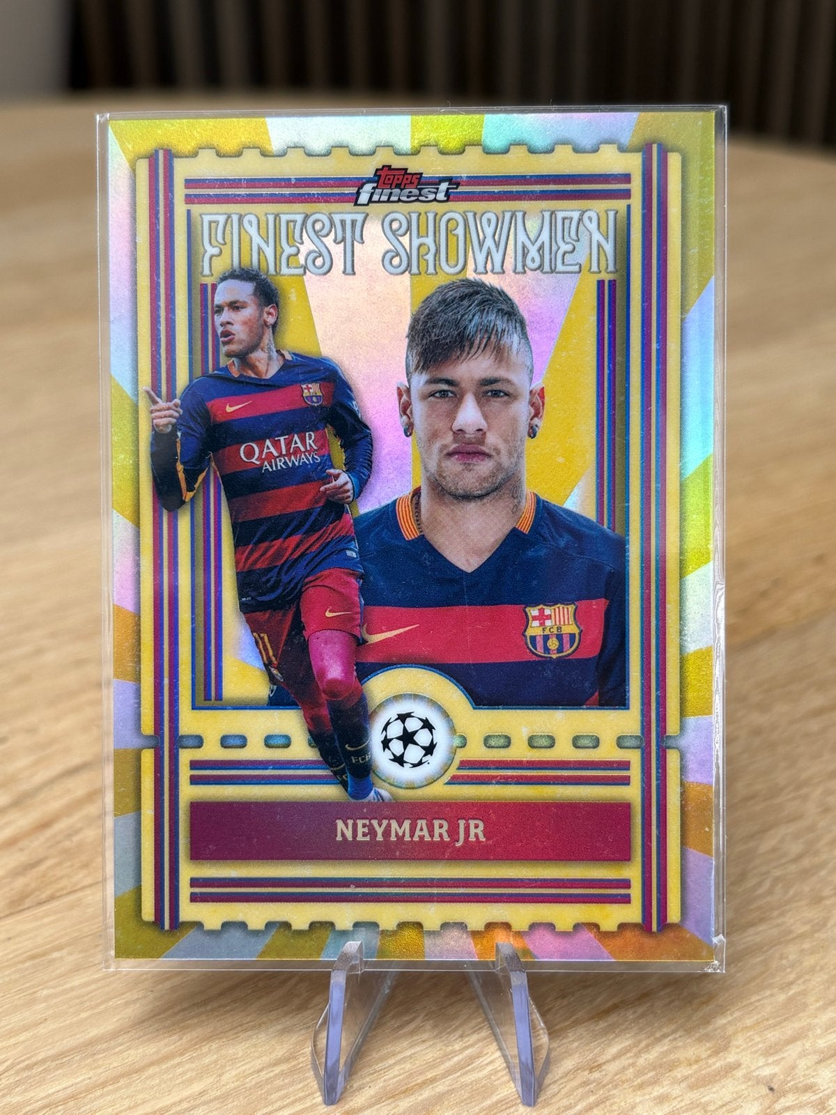 Neymar Jr. Topps Finest Showmen Voetbal Spelerskaart, Ophalen, Zo goed als nieuw, Buitenlandse clubs, Spelerskaart