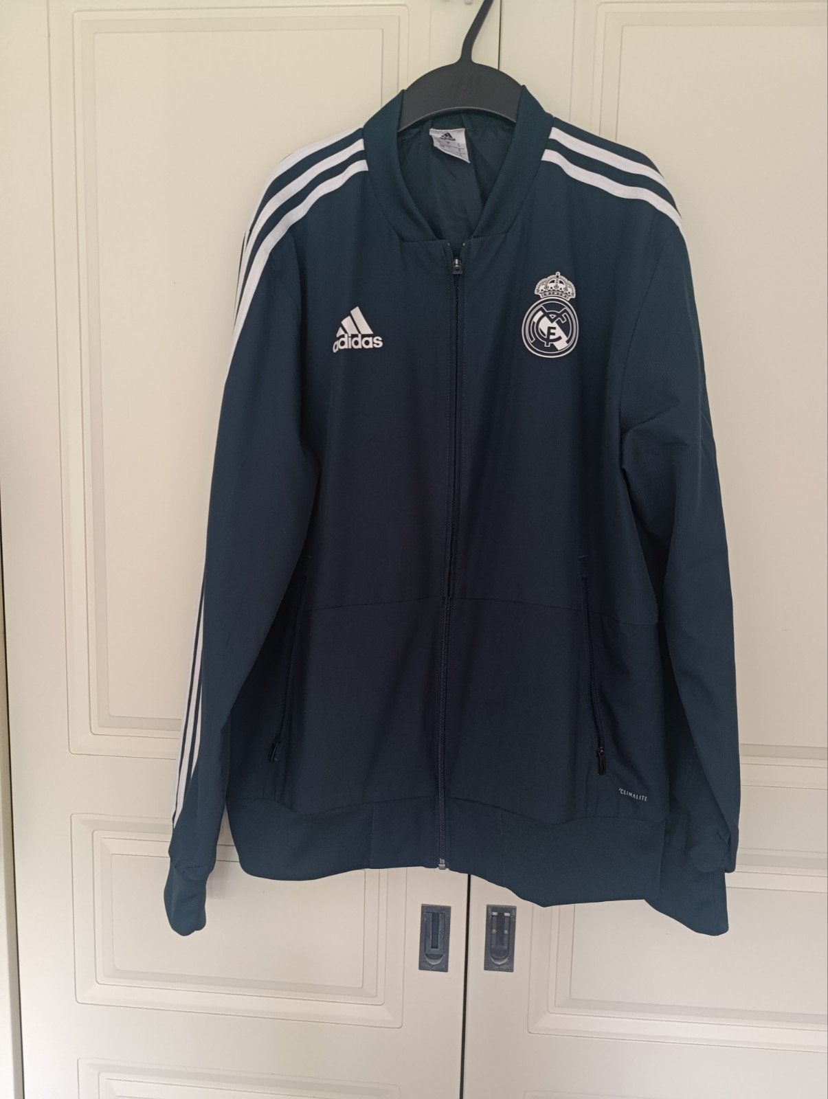 Feyenoord training jasje maat M kleur blauw merk Adidas, Ophalen of Verzenden, Zo goed als nieuw, Adidas, Voetbal