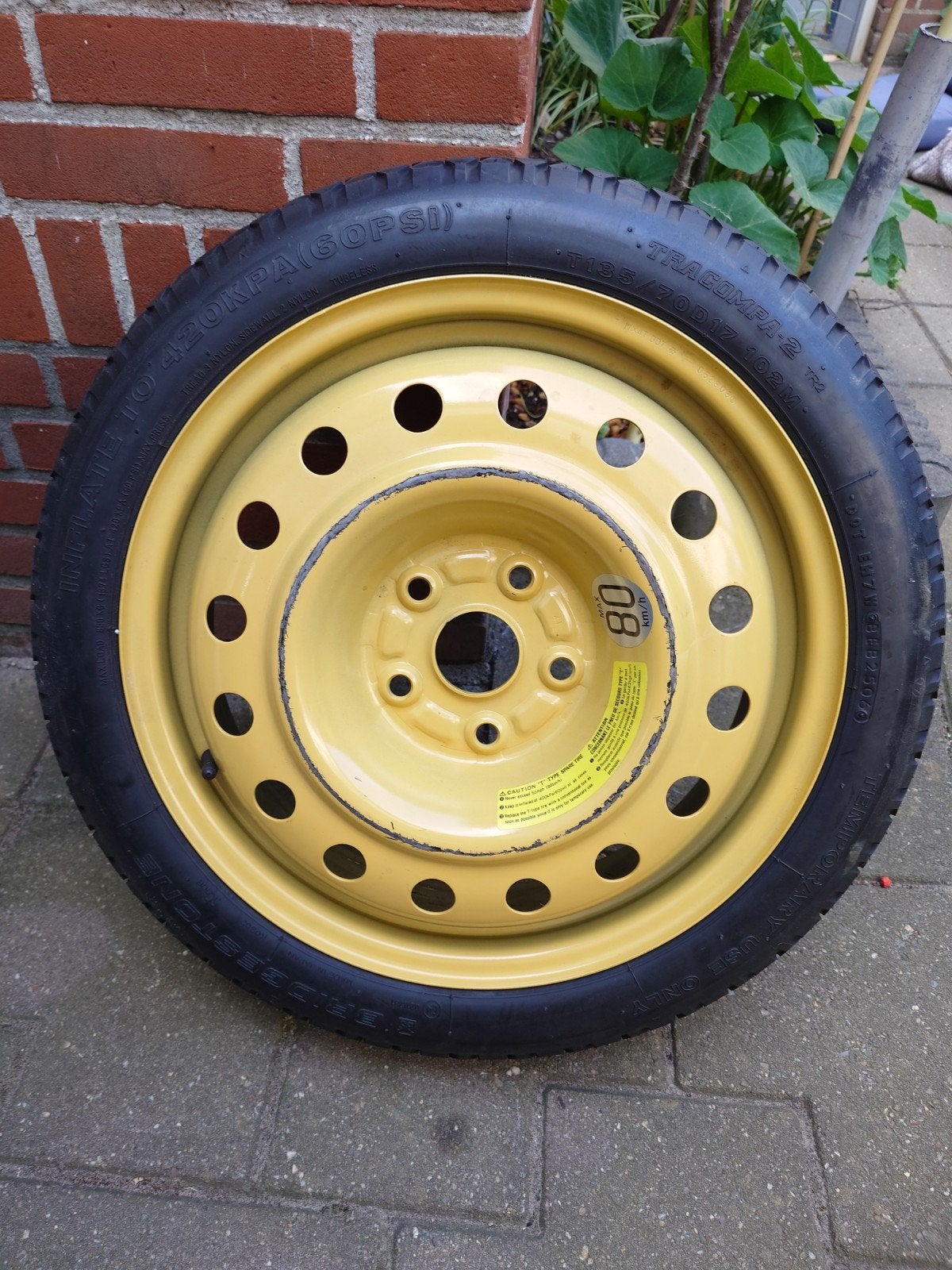 Thuiskomer 114,3 Bridgestone band, Ophalen, Gebruikt, Banden en Velgen, 17 inch