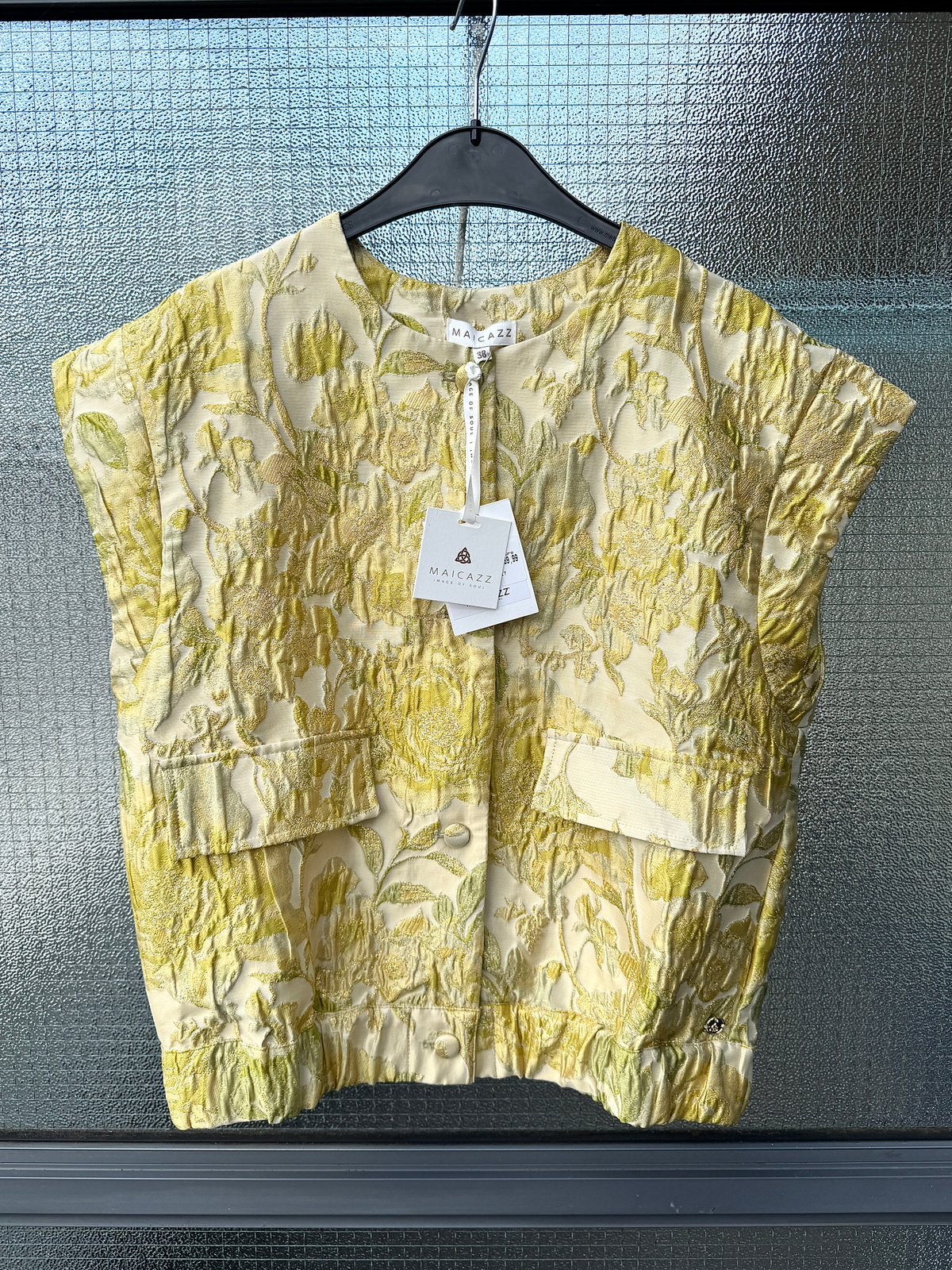 Maicazz Taylor Sunny jacquard gilet goud/geel maat 38, Ophalen of Verzenden, Nieuw