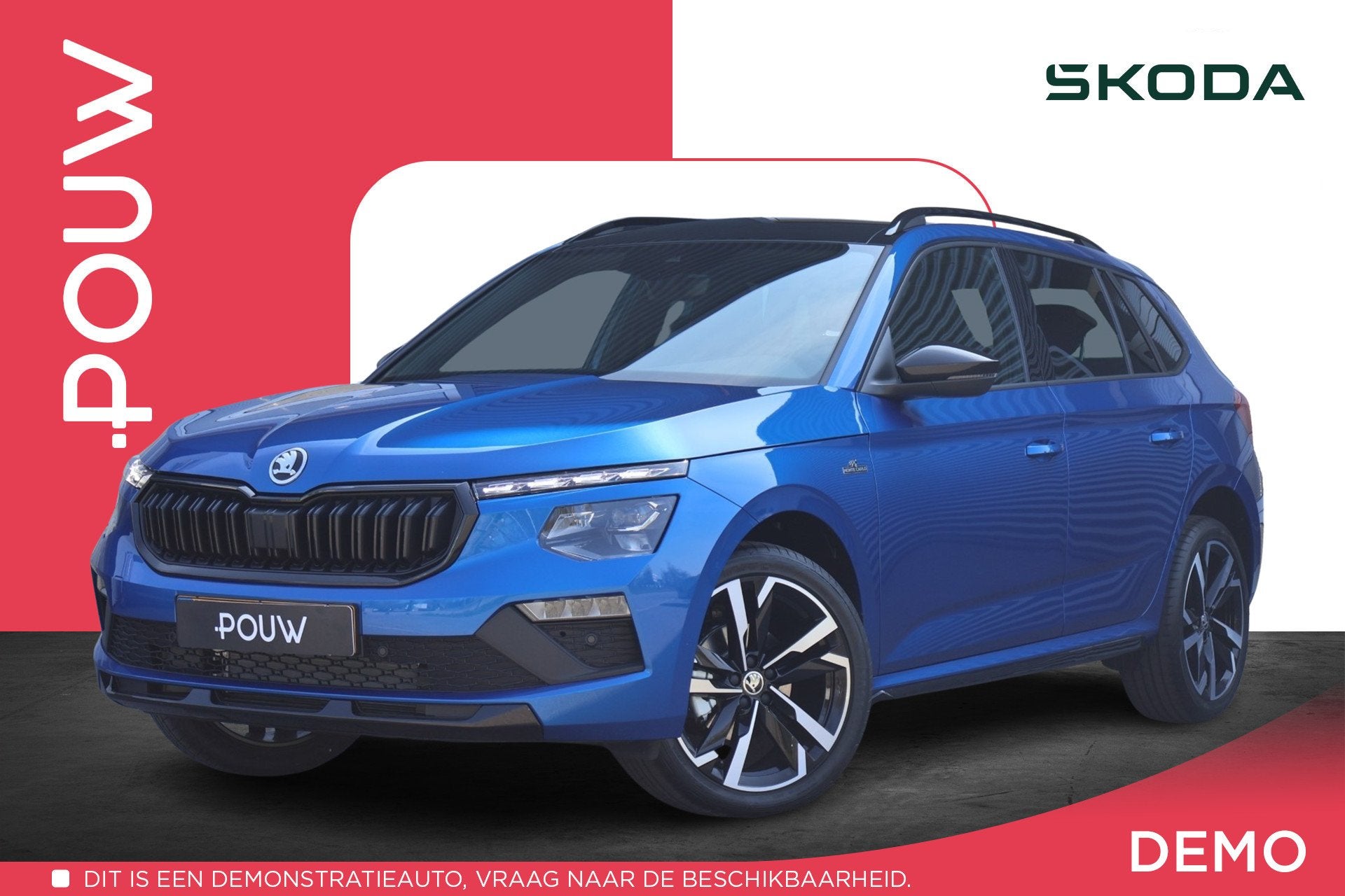 Skoda Kamiq 1.0 TSI 115pk Monte Carlo | Adaptive Cruise | Na, Auto's, Skoda, Voorwielaandrijving, 12 maanden, Euro 6, Blauw