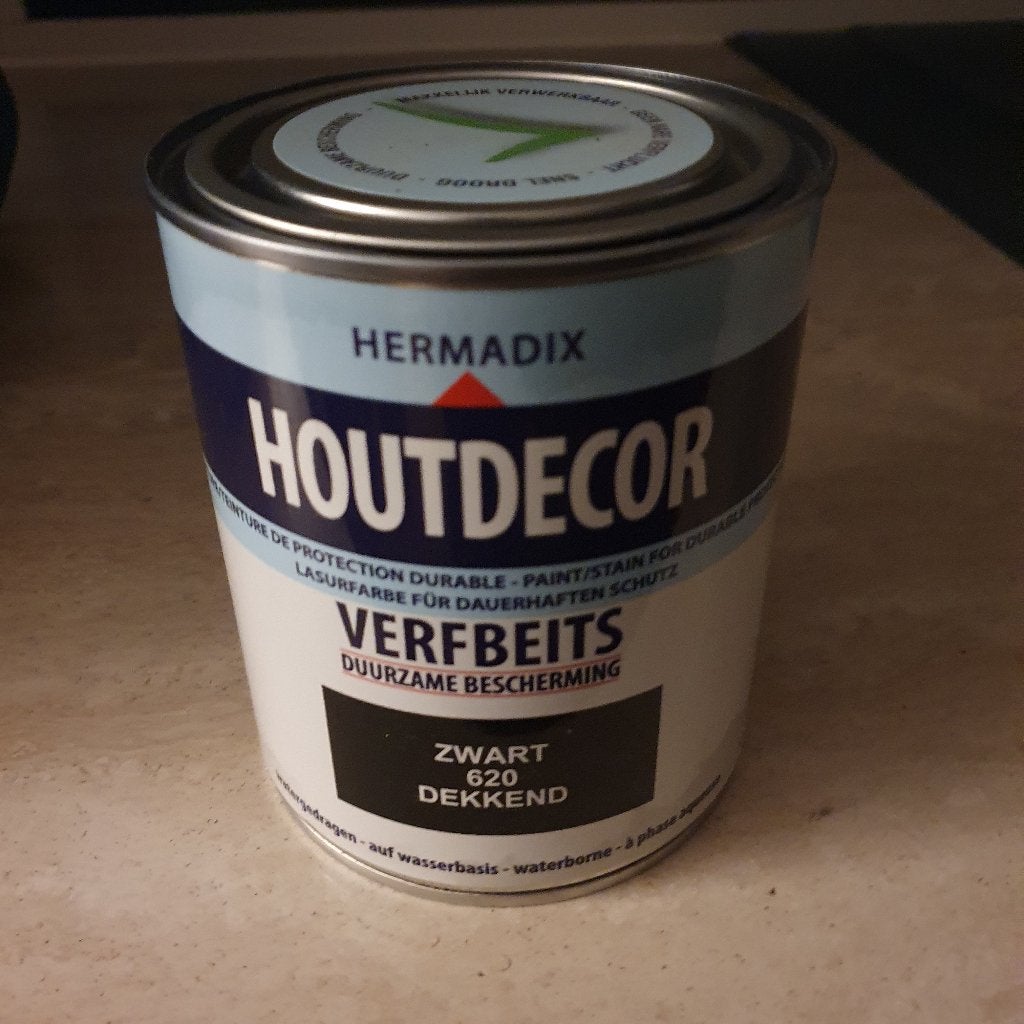 Zwarte beits 750 ml, Ophalen, Zwart, Nieuw, Beits