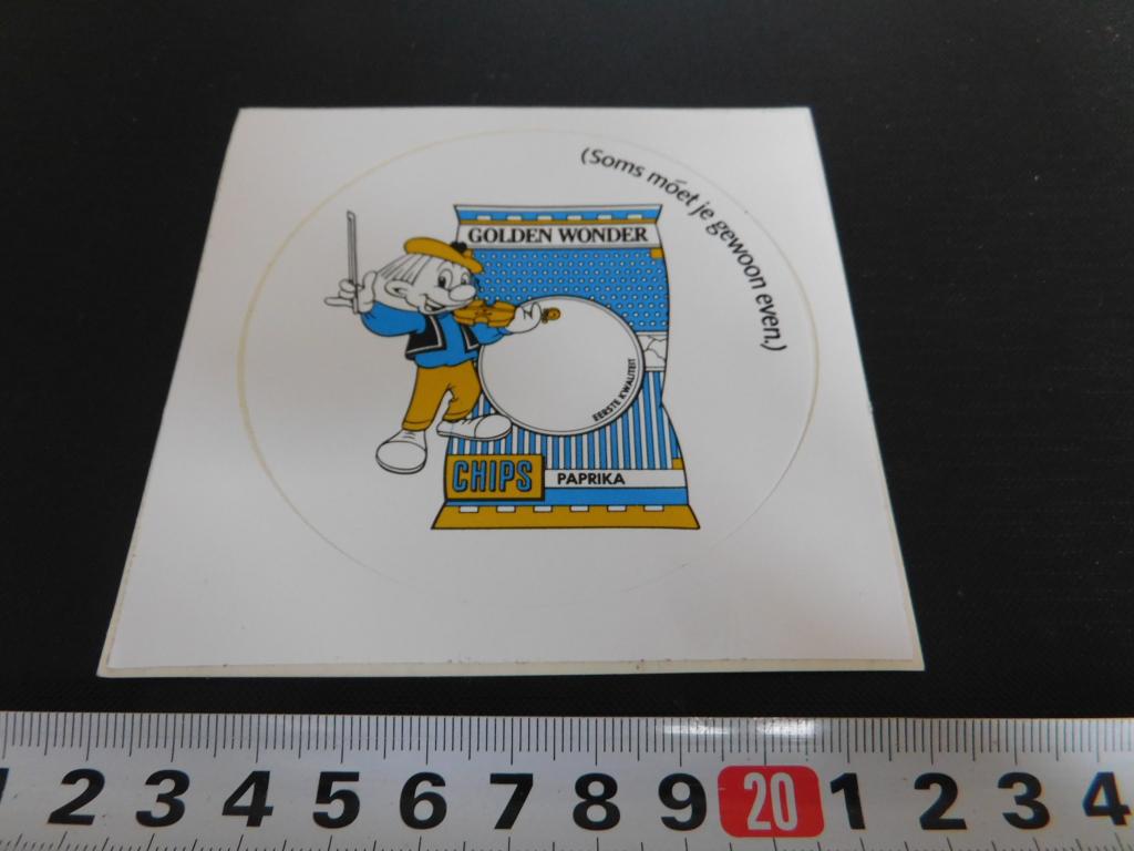sticker golden wonder paprika chips soms móet je gewoon even, Ophalen, Zo goed als nieuw