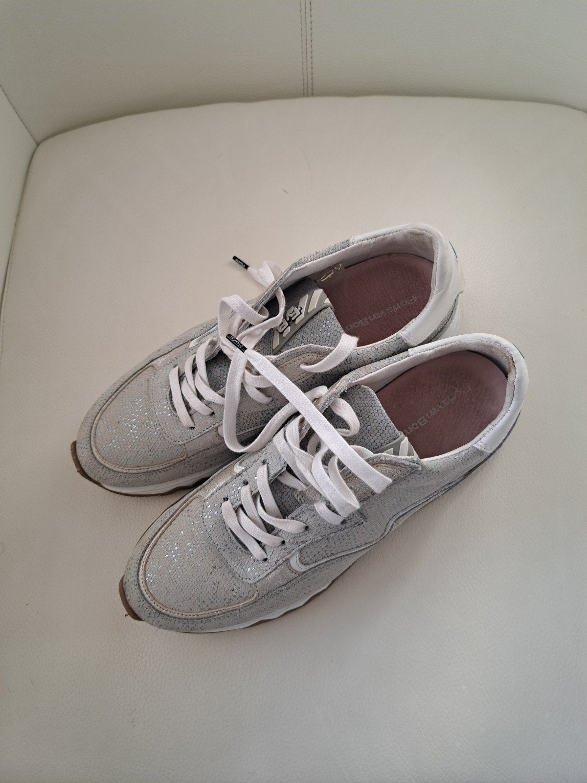 Floris van Bommel dames sneakers,maat 40, lichtblauw/grijs, Floris van Bommel, Ophalen of Verzenden, Grijs, Sneakers of Gympen