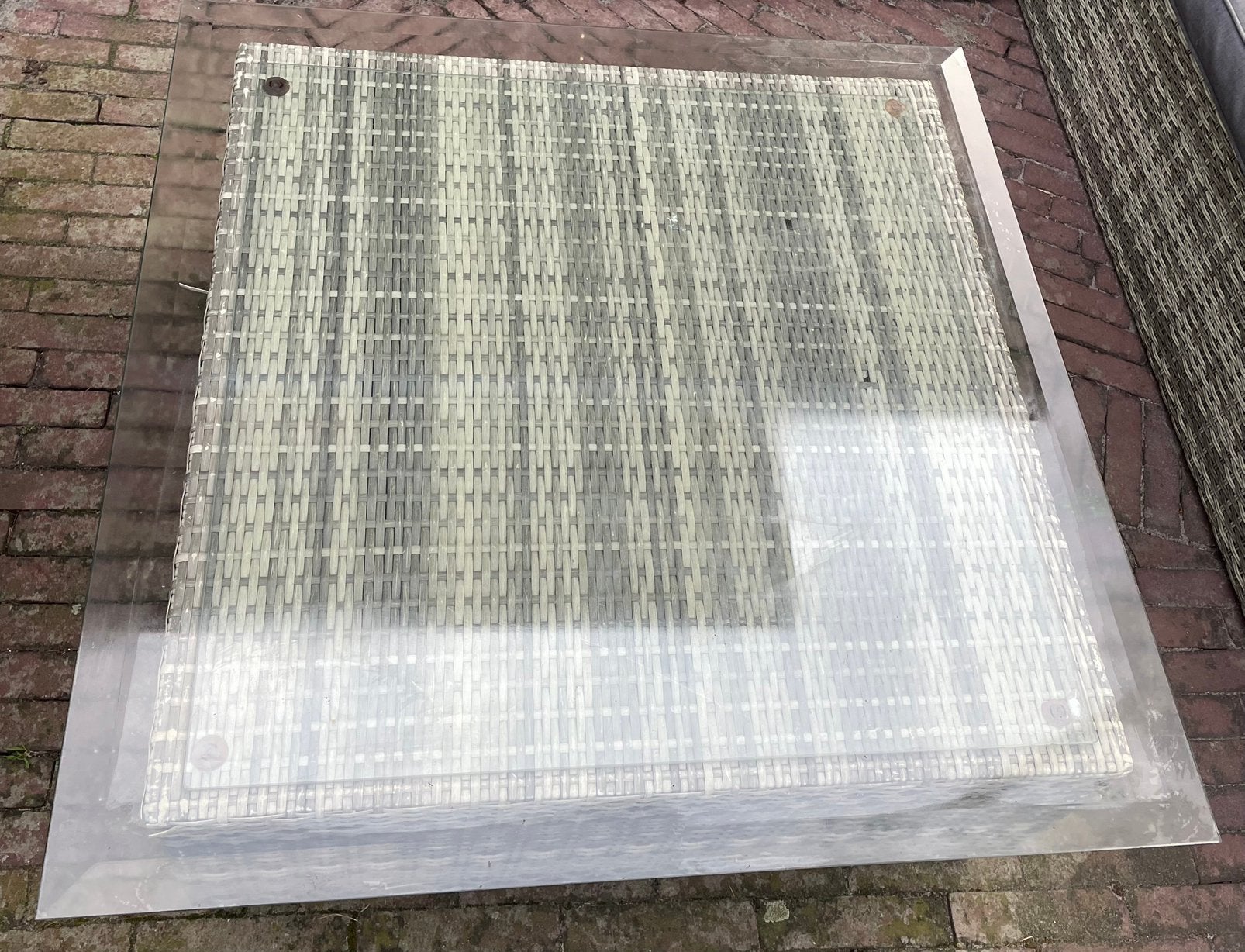 Glazen plaat Glasplaat 88x88cm 5mm dik met geslepen rand, Ophalen, Zo goed als nieuw