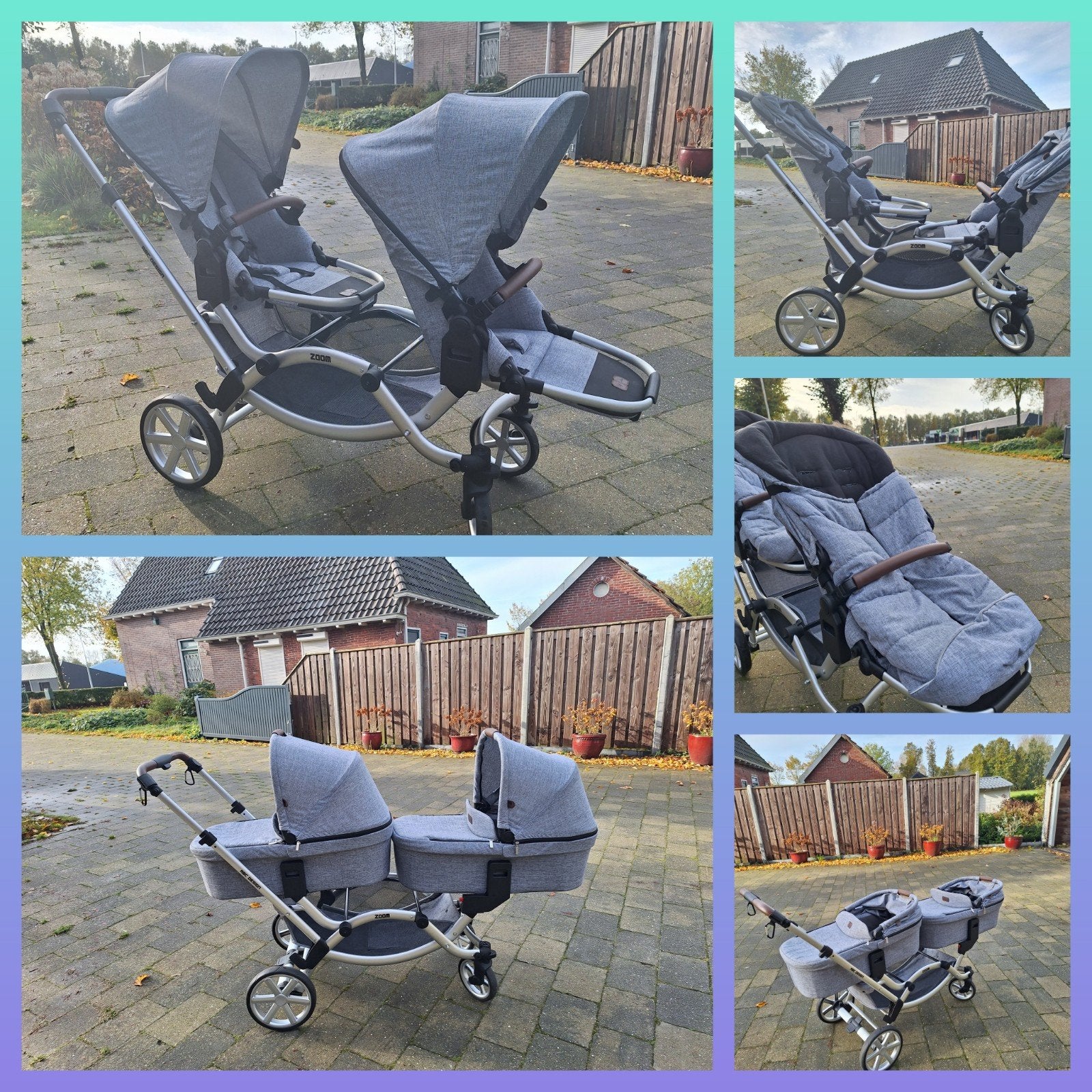 Duo kinderwagen, Kinderen en Baby's, Kinderwagens en Combinaties, Ophalen, Zo goed als nieuw, Overige merken