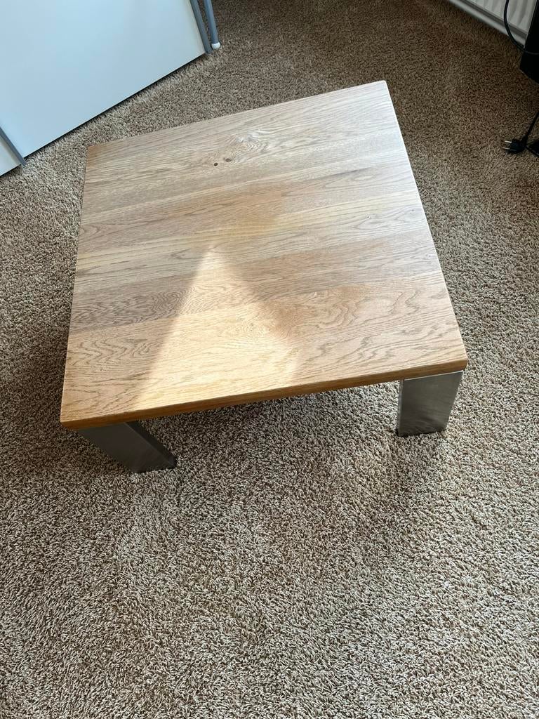Salontafel, Huis en Inrichting, Tafels | Salontafels, Ophalen, 50 tot 100 cm, Vierkant, Zo goed als nieuw