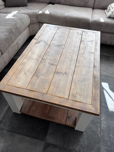 salontafel steigerhout, Ophalen, 100 tot 150 cm, 50 tot 100 cm, Rechthoekig