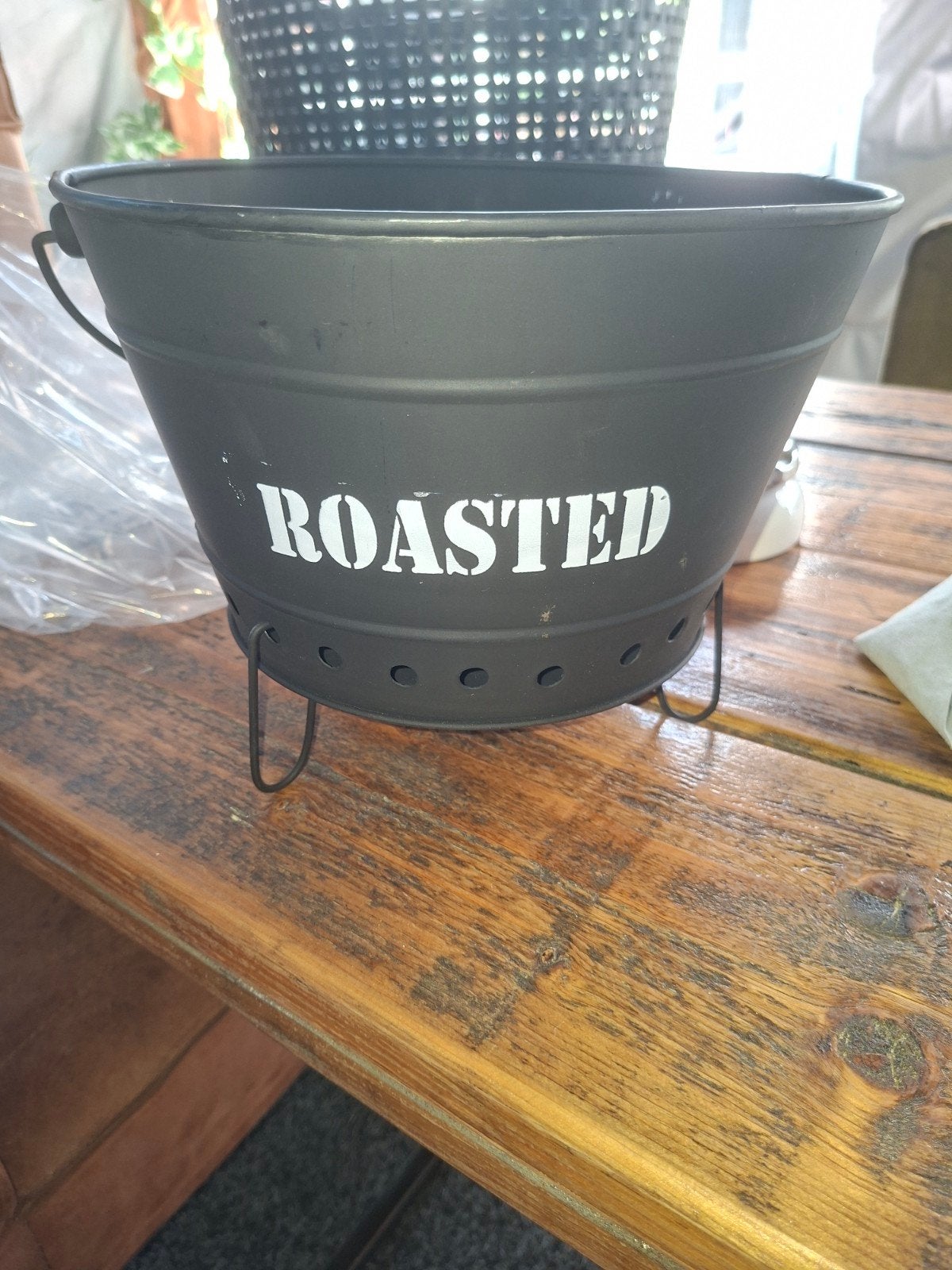 Metalen Draagbare BBQ "Roasted" - Zwart, Ophalen of Verzenden, Nieuw, Onbekend