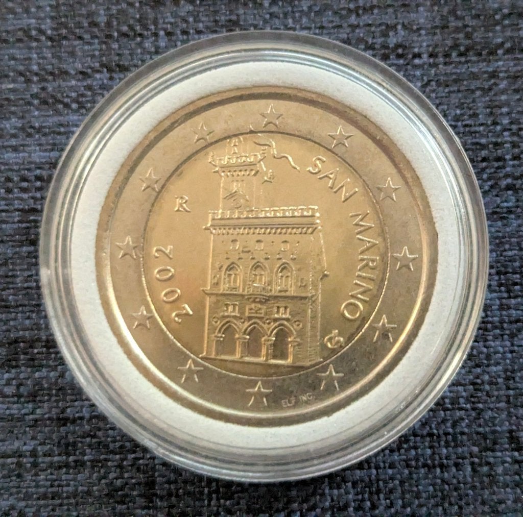2 Euro Saint-Marin 2002 UNC, Postzegels en Munten, Munten | Europa | Euromunten, Verzenden, San Marino, 2 euro