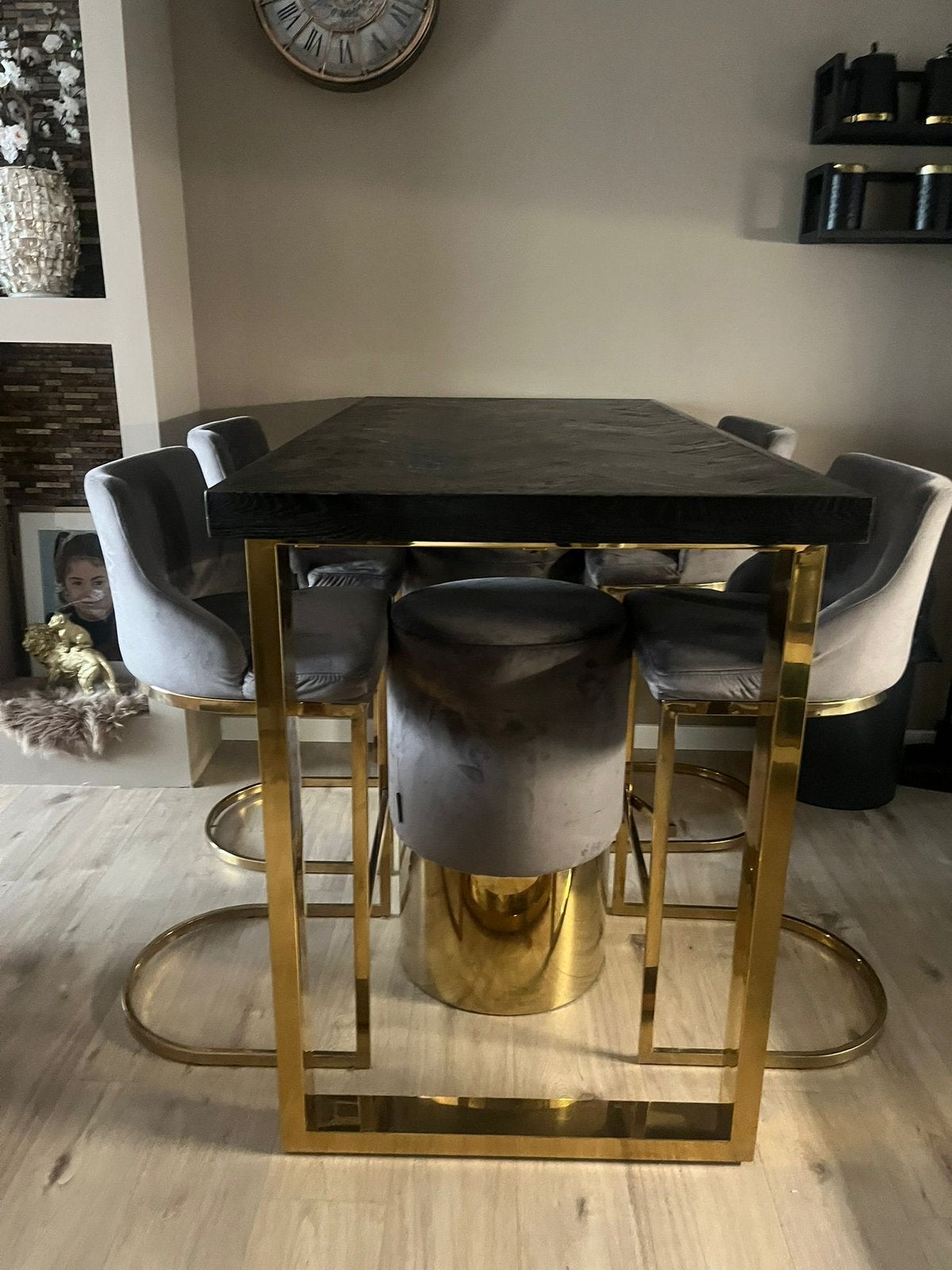 Mooie eettafel met stoelen, Huis en Inrichting, Ophalen of Verzenden, Zo goed als nieuw