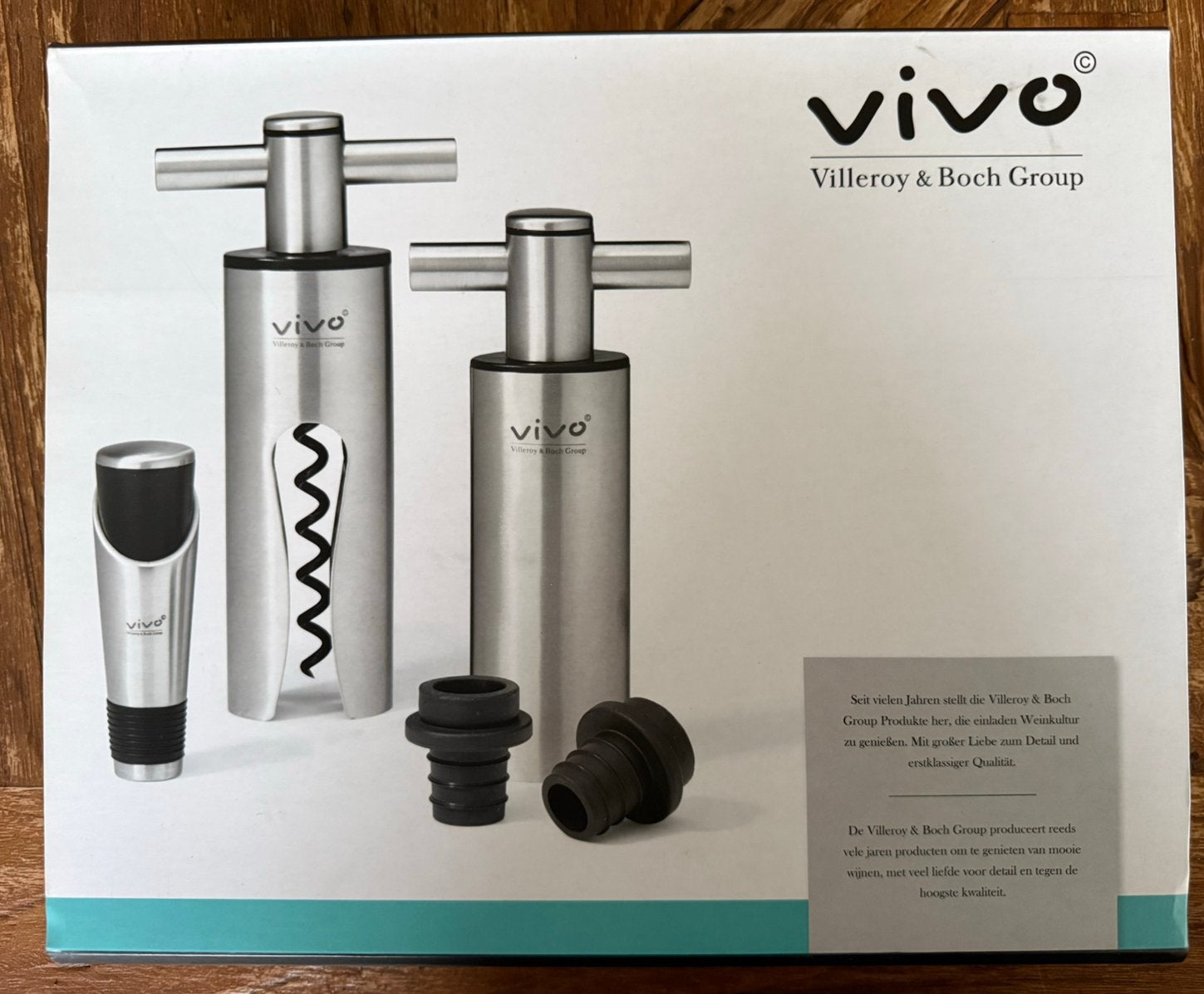 Vivo Villeroy & Boch wijn accessoires 3-delig NIEUW, Ophalen of Verzenden, Nieuw