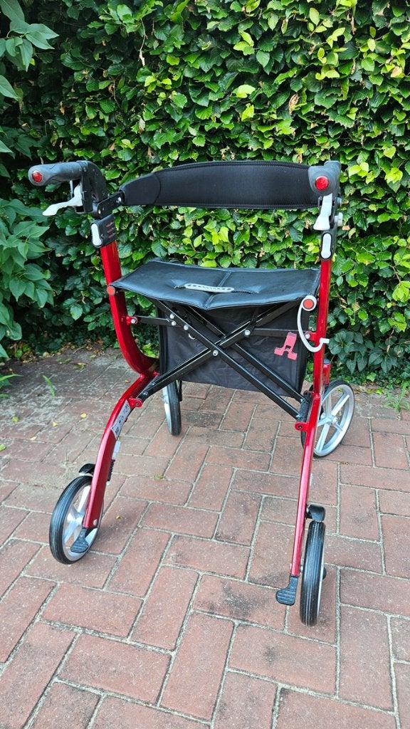 Rollator Travixx Deluxe Tuscan Red M, Diversen, Rollators, Ophalen, Opvouwbaar, Zo goed als nieuw