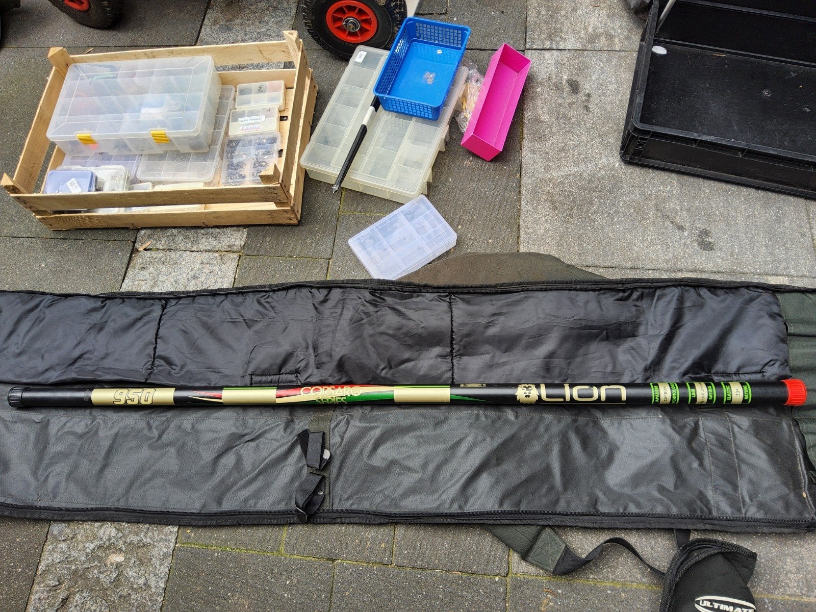 950 cm vaste competie hengel, Ophalen, Vaste hengel