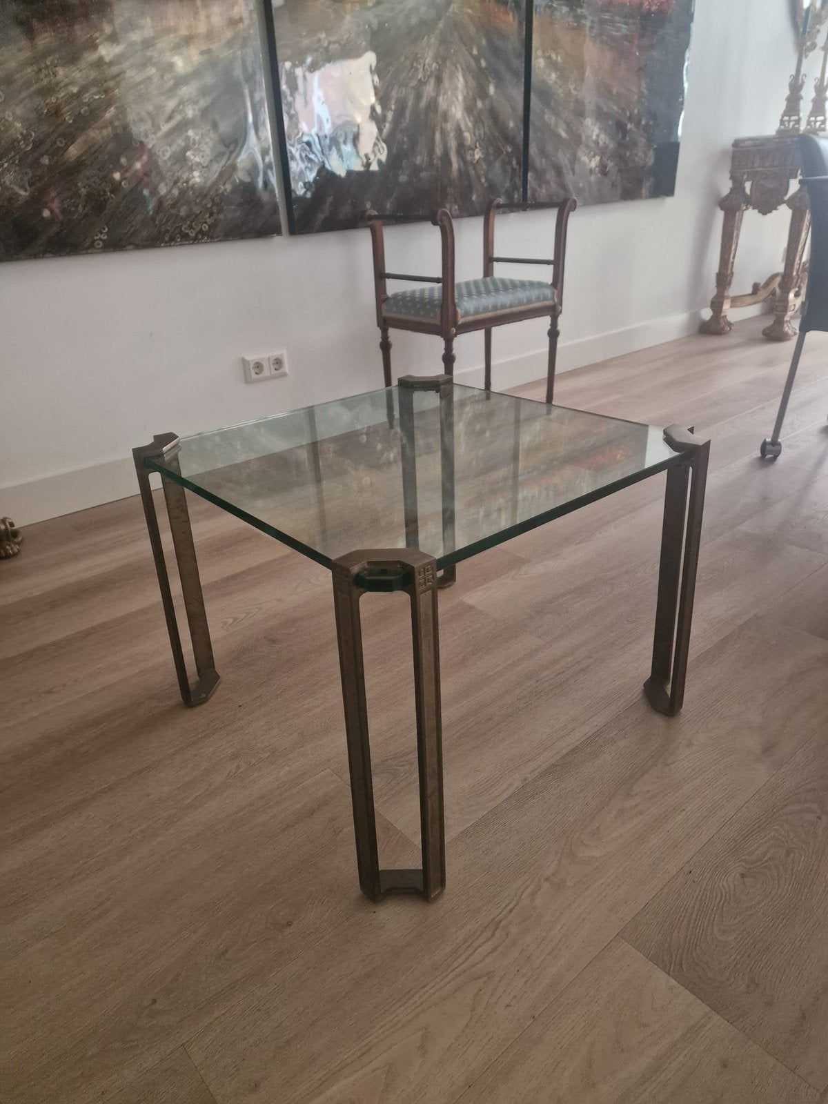 Peter Ghyczy bijzettafel 60x60cm, Huis en Inrichting, Vierkant, 55 tot 75 cm, Ophalen, 45 tot 60 cm