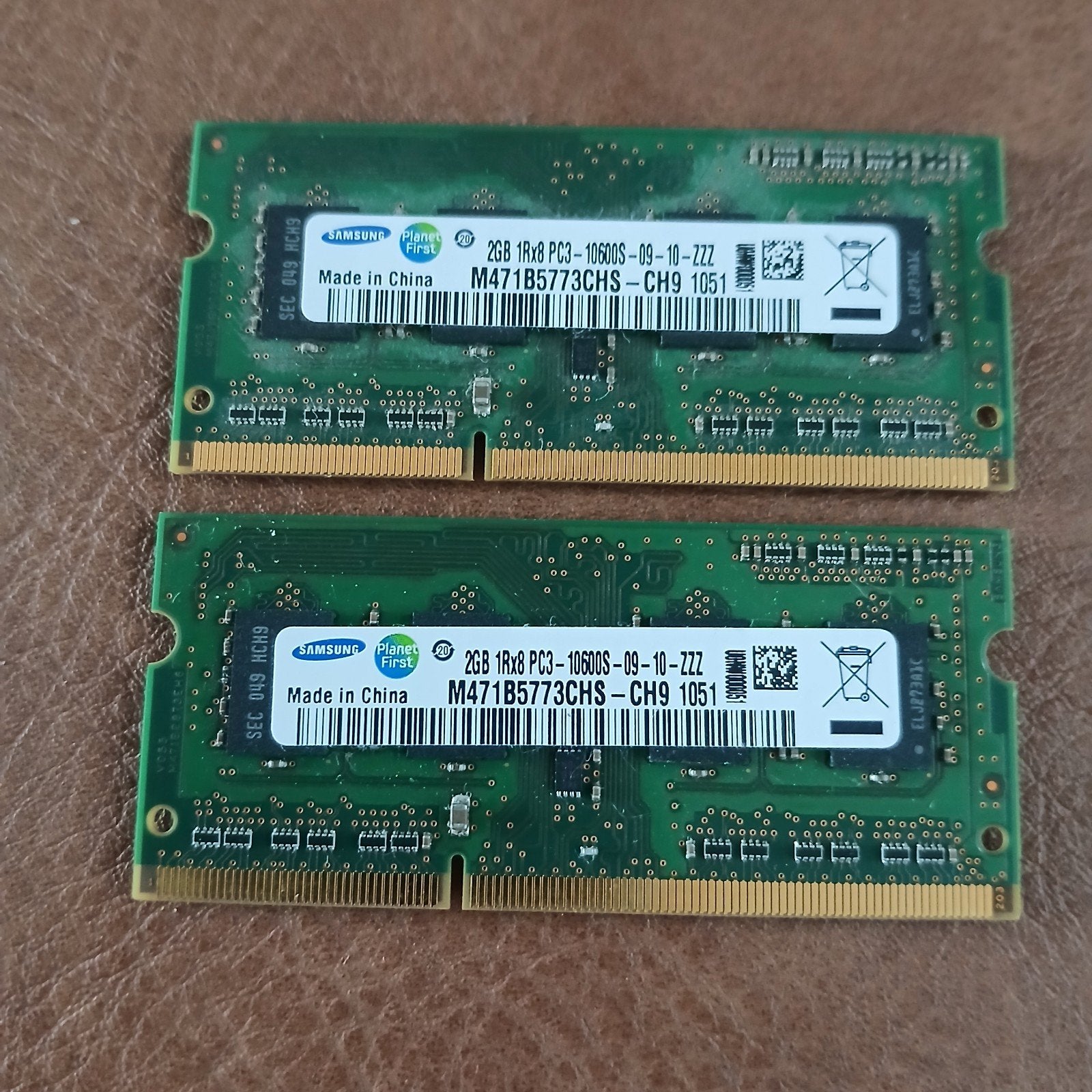 Samsung 2x 2GB DDR3 RAM Geheugen (4GB Totaal), Computers en Software, RAM geheugen, Gebruikt, DDR3, Ophalen of Verzenden, Laptop