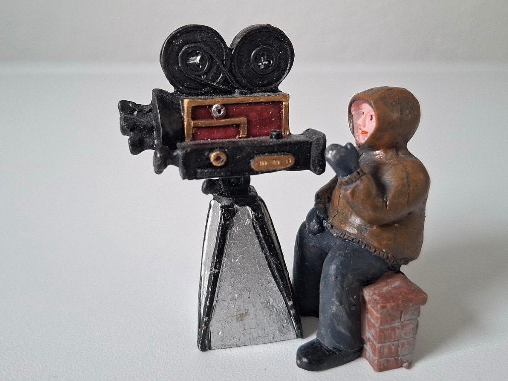 Kerst Cameraman met camera Kerstfiguren, Diversen, Ophalen, Gebruikt