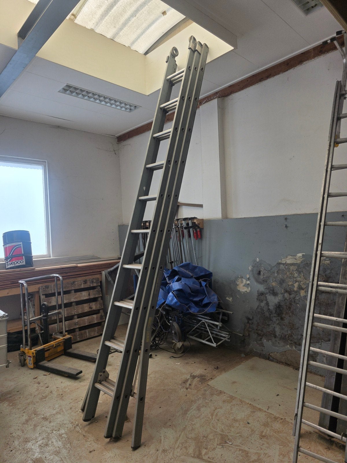 Dirks Ladder 3x10 - Stevige en Inschuifbare Reformladder, Doe-het-zelf en Verbouw, Ladders en Trappen, Ophalen, Gebruikt, Ladder