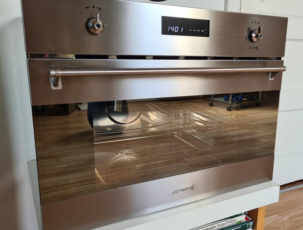 SMEG rvs inbouw stoomoven - S45VX2/S45VX2C - 35 L / 45 cm, Witgoed en Apparatuur, Ovens, Zo goed als nieuw, Inbouw, Stoomoven