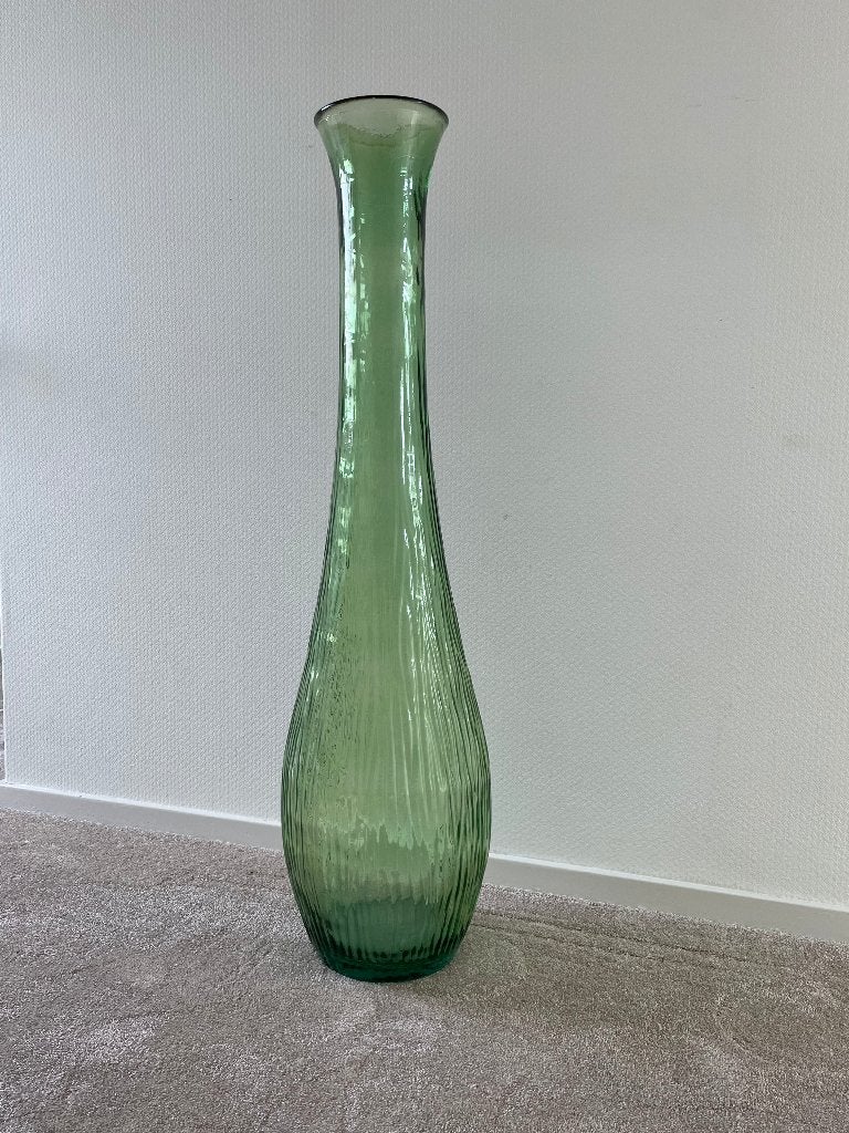 decoratieve vaas, Huis en Inrichting, Woonaccessoires | Vazen, Ophalen, 75 cm of meer, Groen, Glas