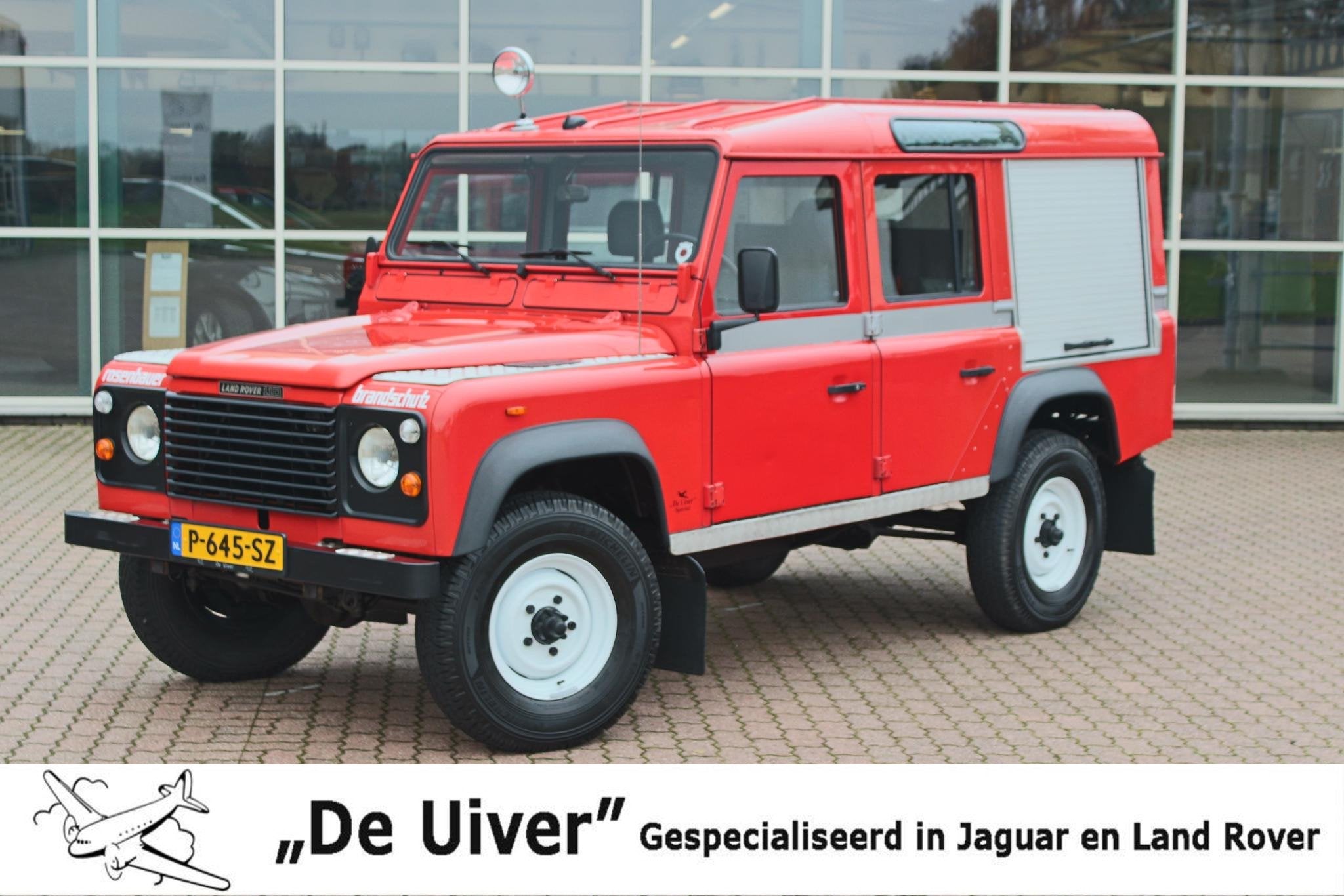 Land Rover Defender 3.5 V8 110" County Brandweer Rosenbauer, Auto's, Keurmerk '100% Onderhouden', Gebruikt, Origineel Nederlands