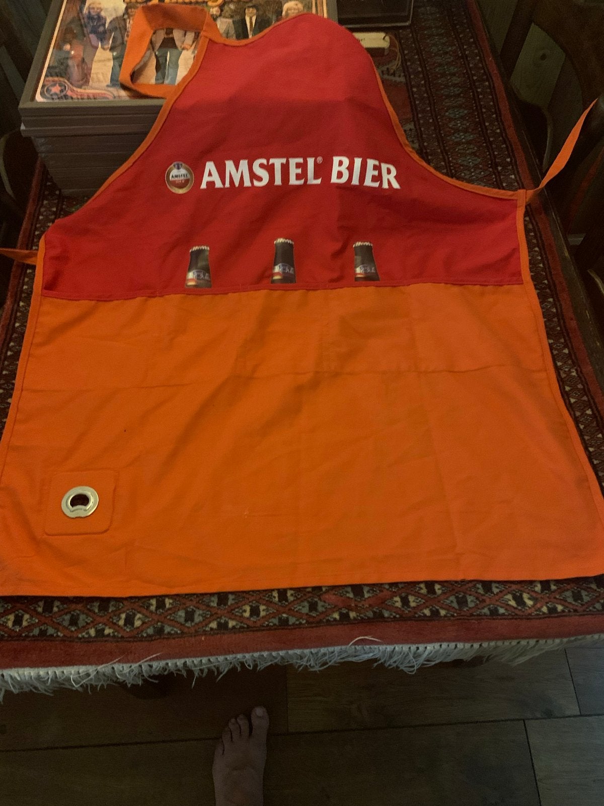 Amstel Bier Schort met Opener - Perfect voor BBQ!, Ophalen, Zo goed als nieuw, Feestartikel, Overige