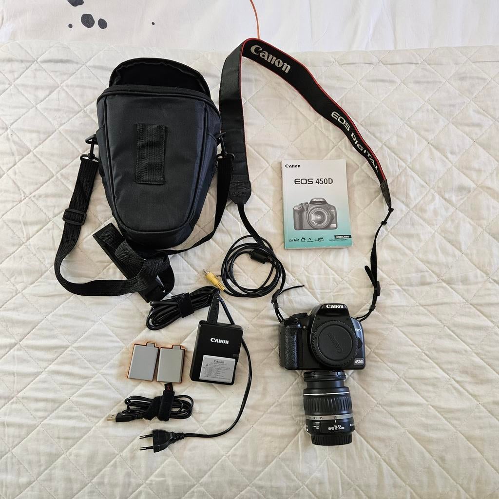 Canon EOS 450D Spiegelreflexcamera met accessoires, Ophalen