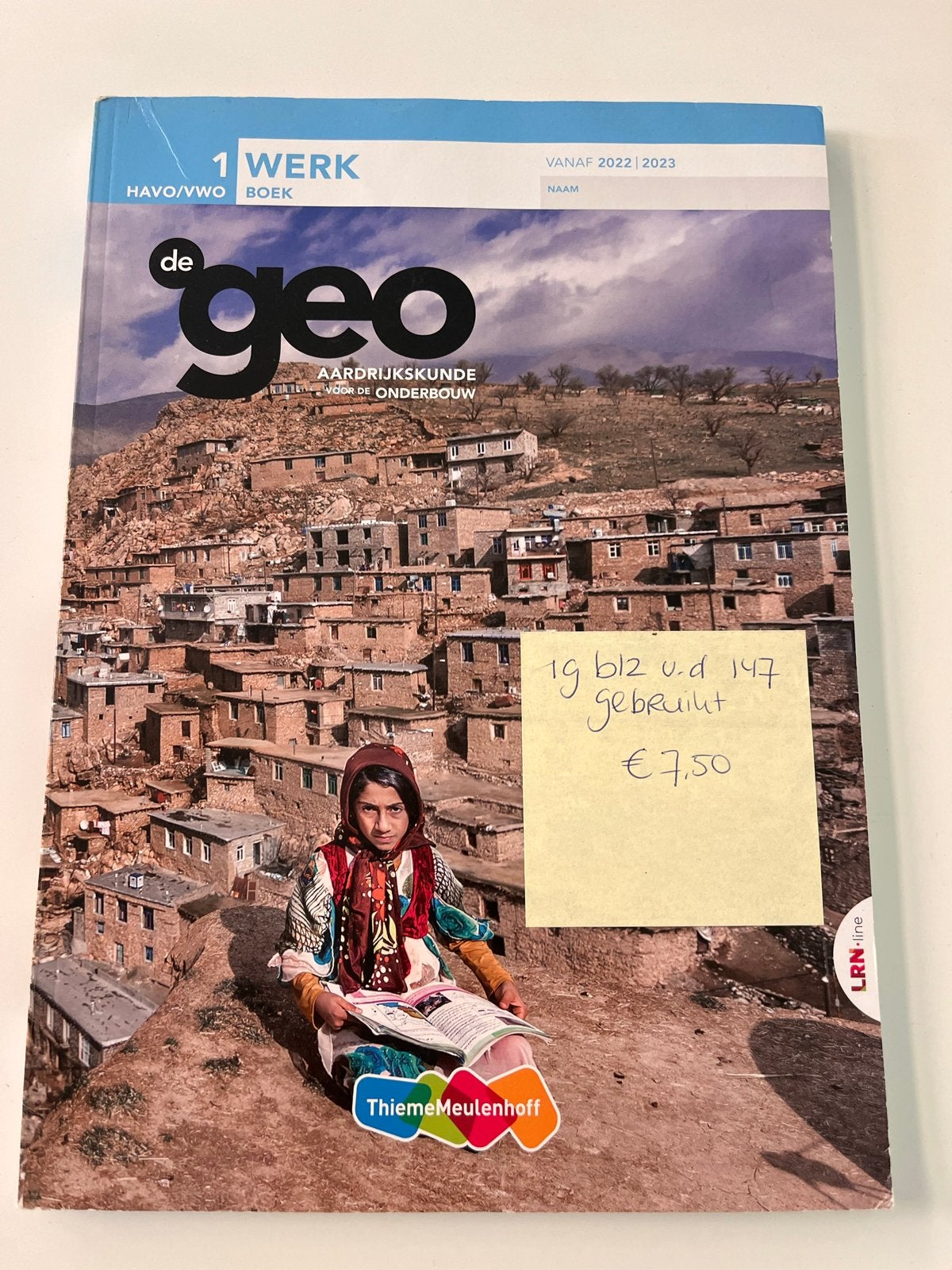 De Geo Aardrijkskunde Werkboek HAVO/VWO 1 (2022/2023), Boeken, Ophalen of Verzenden, Gelezen, HAVO, Aardrijkskunde