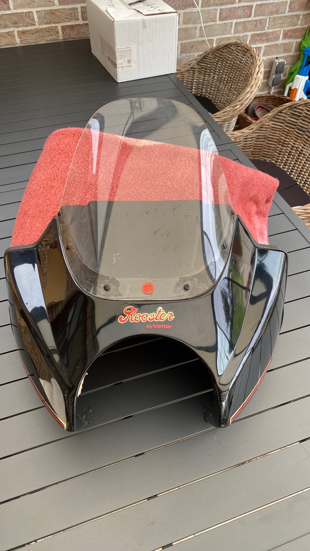 Rooster vetter motor vintage windscherm bv honda harley, Motoren, Ophalen of Verzenden, Gebruikt