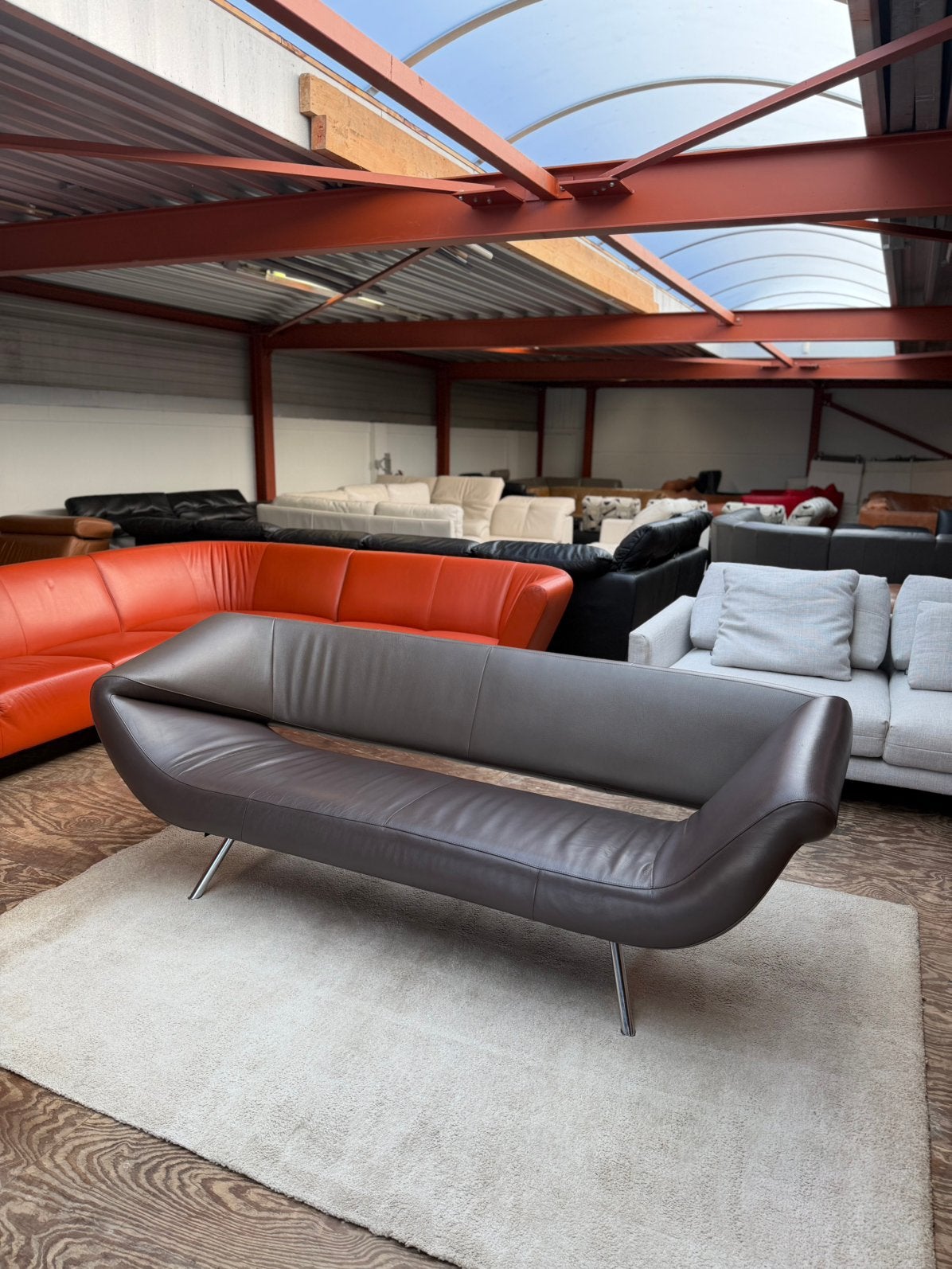 Leolux Arabella leren design bankstel bank bruin leer ZGAN, Design, Mariansoliak8@gmail.com, Driepersoons, Zo goed als nieuw