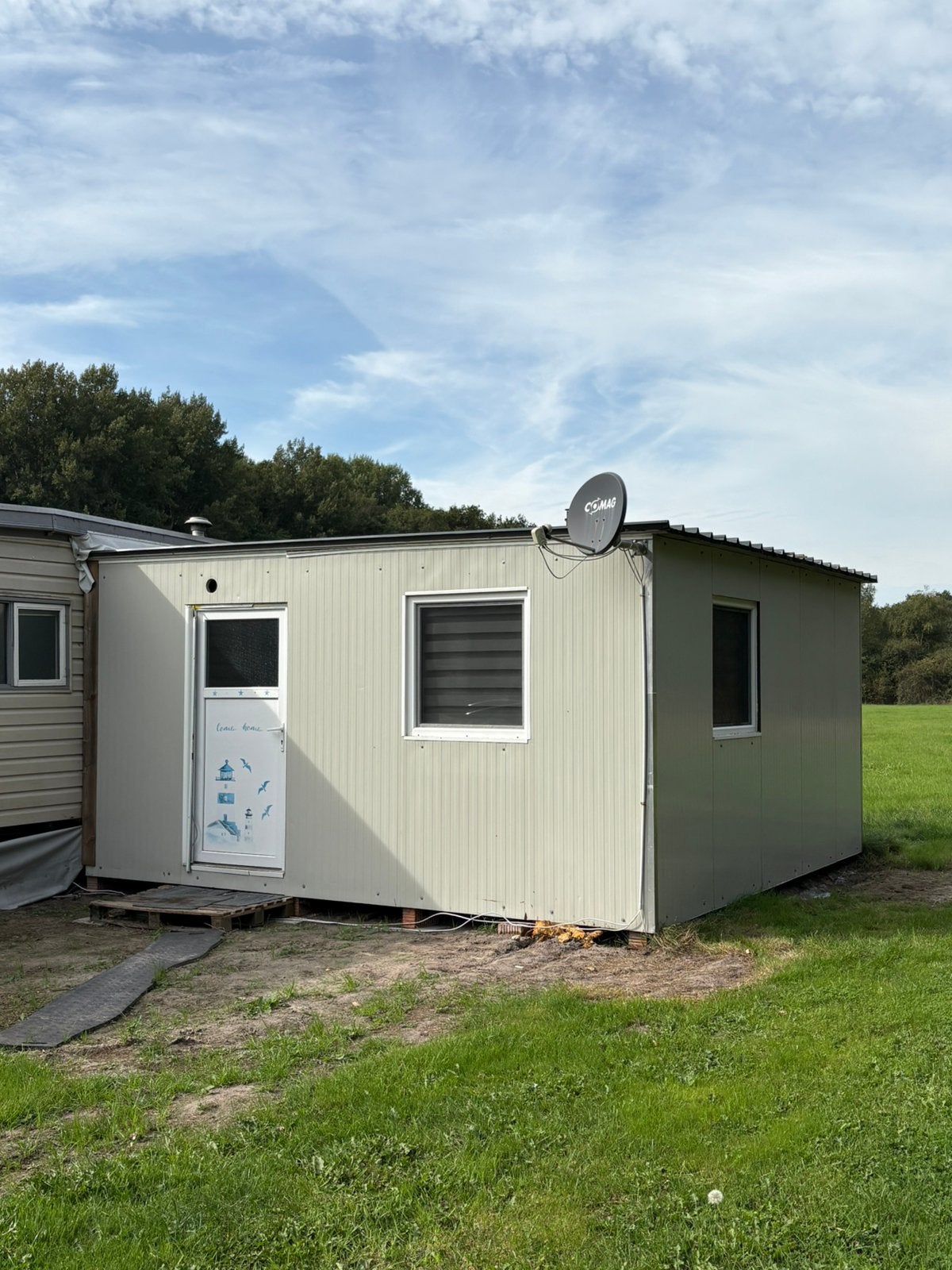 Bijgebouw/Bouwmateriaal 5x5x2,5m, Doe-het-zelf en Verbouw, Ophalen, Gebruikt