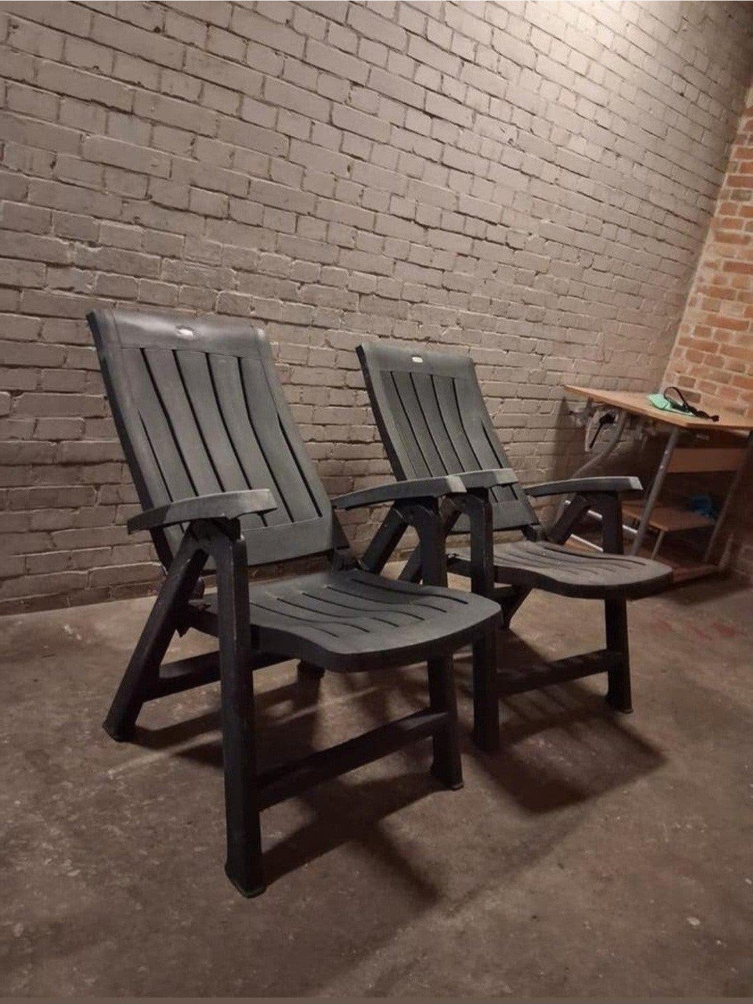 Te koop, 2Jardin merk Tuinstoelen verstelbaar en inklapbaar, Tuin en Terras, Ophalen, Kunststof, Inklapbaar