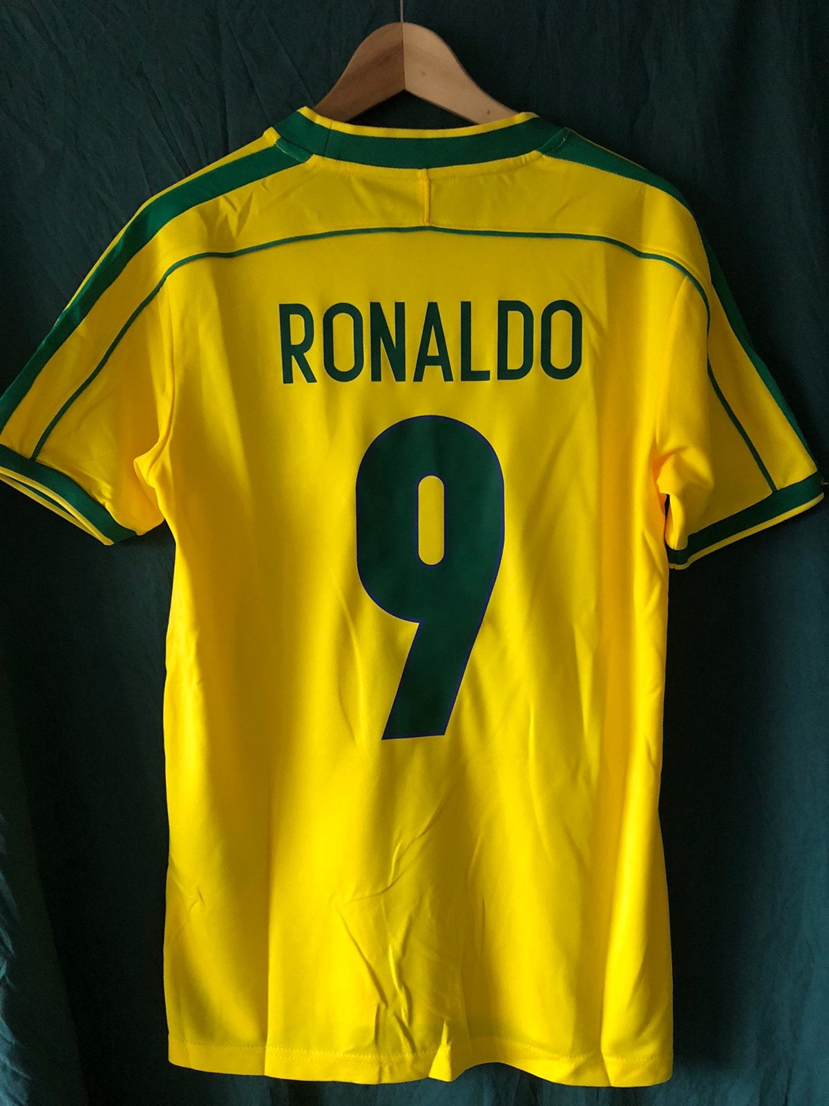 Ronaldo Brazilie retro voetbalshirt maat M ‘98, Sport en Fitness, Voetbal, Ophalen of Verzenden, Zo goed als nieuw, Shirt