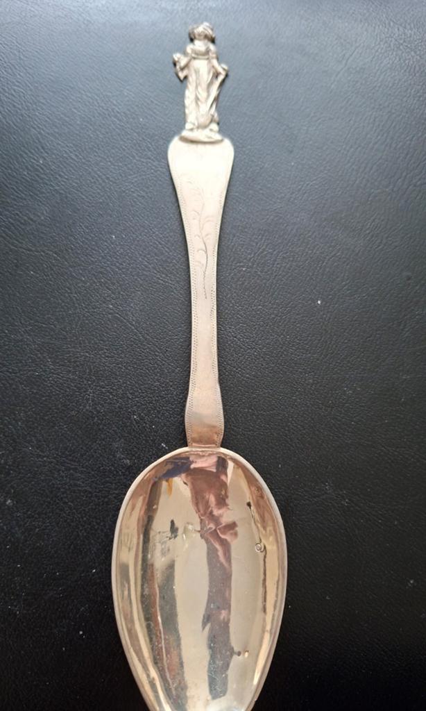 Friese antieke zilveren lepel Sustring Sneek gekeurd, Antiek en Kunst, Ophalen of Verzenden, Zilver
