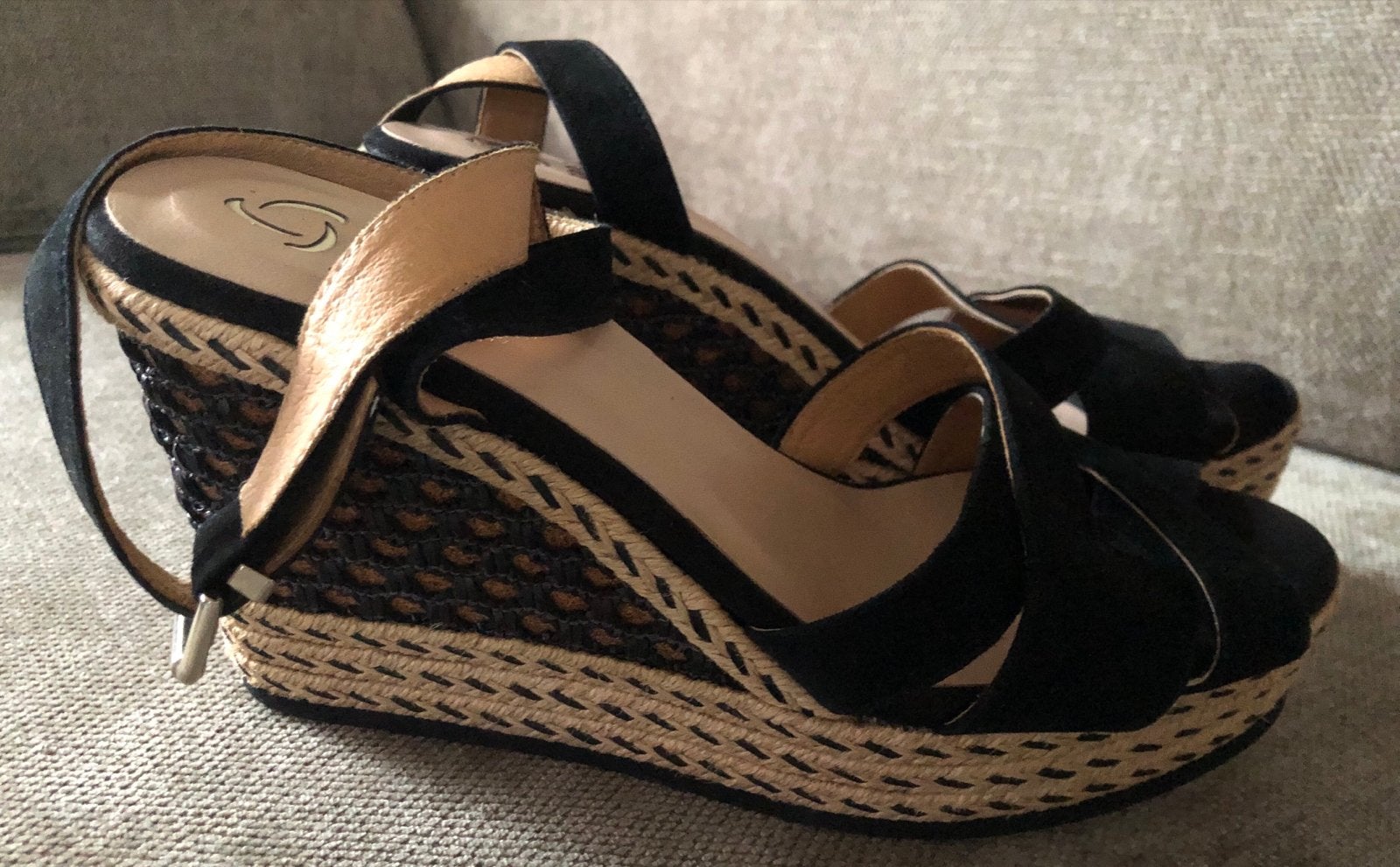 Kanna Espadrille Wedges Maat 41 - Nieuwstaat, Zwart, Nieuw, Sandalen of Muiltjes, Ophalen of Verzenden