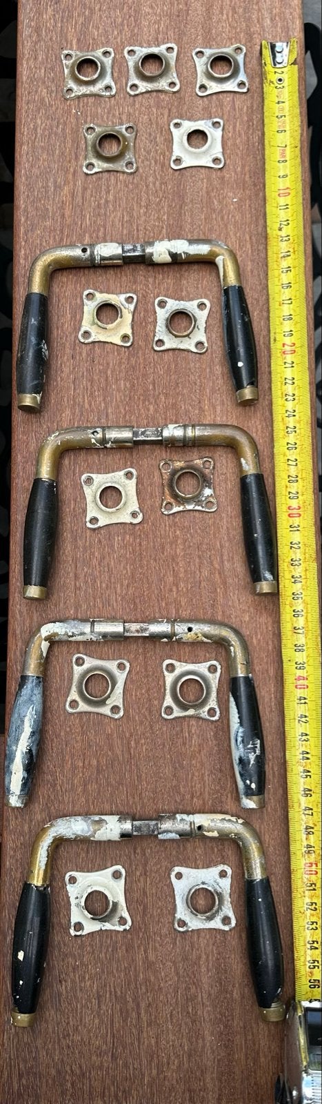 Originele deurklinksets tonmodel (4 stuks), Ophalen, Gebruikt, Koper of Messing, Klink of Kruk