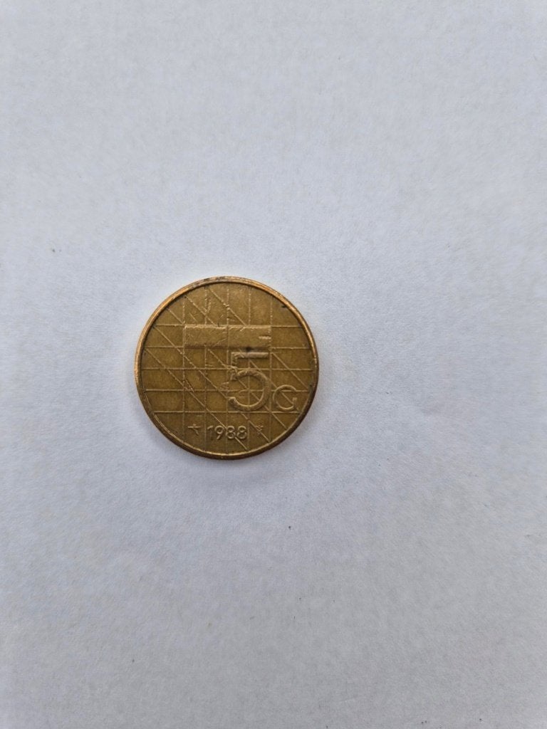 5 gulden munt uit 1988, Verzenden, Koningin Beatrix, 5 gulden, Losse munt