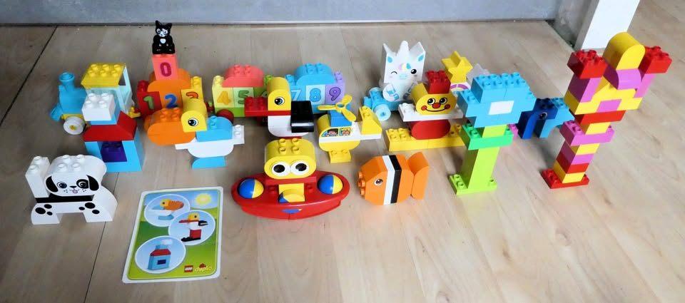 Eerste duplo getallen trein, dieren, eenhoorn etc., Ophalen of Verzenden, Zo goed als nieuw, Duplo