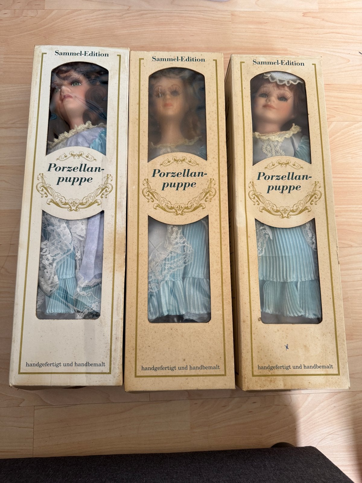 3 Porseleinen Poppen - Sammel-Edition - Handgemaakt, Ophalen of Verzenden, Nieuw, Pop
