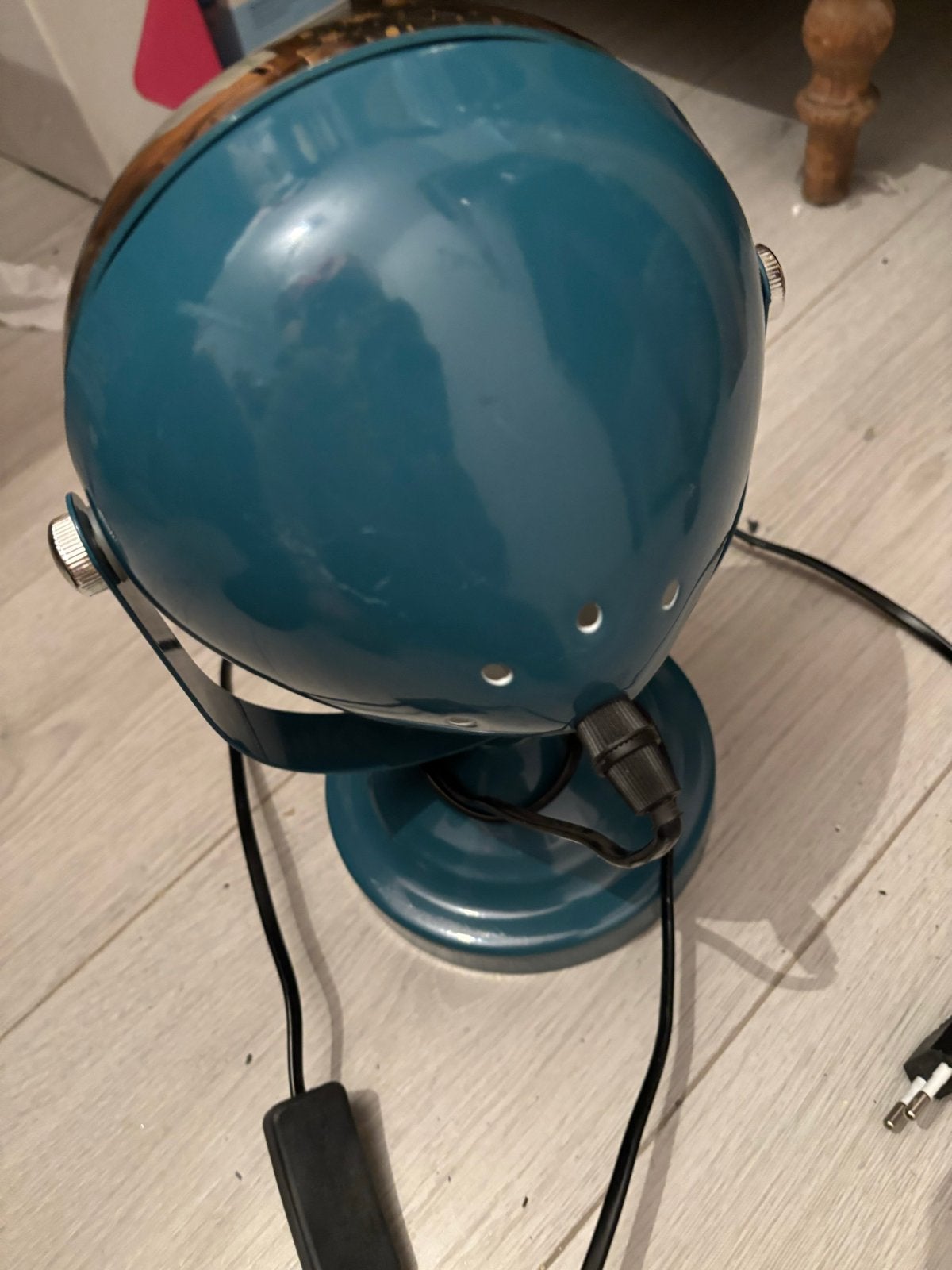 Leuke Vintage Tafellamp / Spot in Petrol Blauw, Ophalen of Verzenden