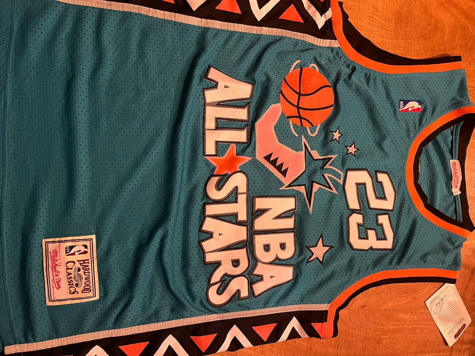 Mitchell & Ness NBA All Stars Michael Jordan 23 Jersey Maat, Maat 52/54 (L), Ophalen of Verzenden, Zo goed als nieuw, Mitchrl en ness