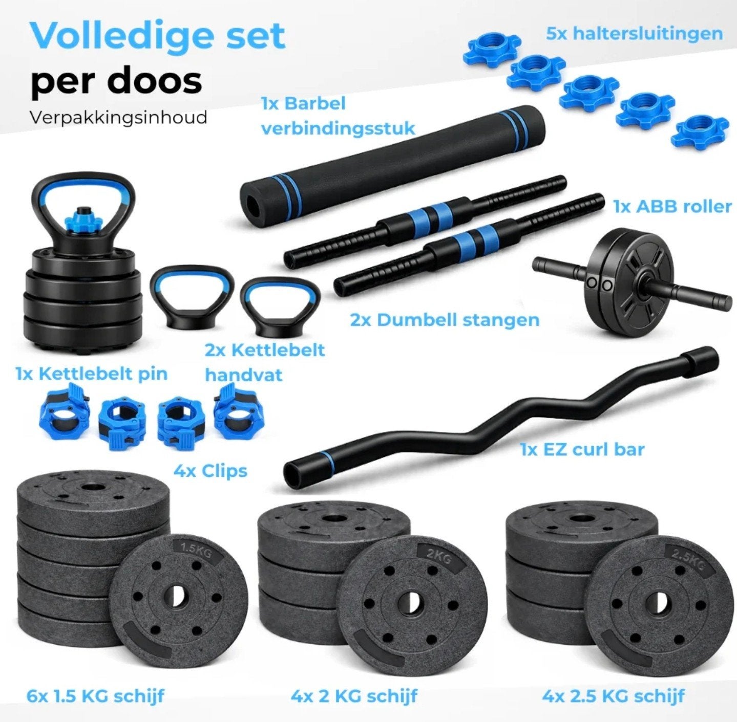 Complete Dumbbell Set - Kracht, Balans & Progressie (Nieuw), Ophalen, Nieuw, Benen, Halterset