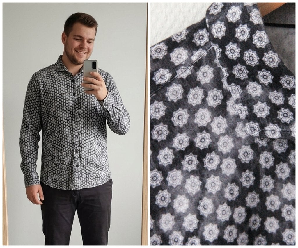Desoto - gave blouse met print - grijs - maat XXL, Verzenden, Desoto, Zo goed als nieuw, Overige halswijdtes