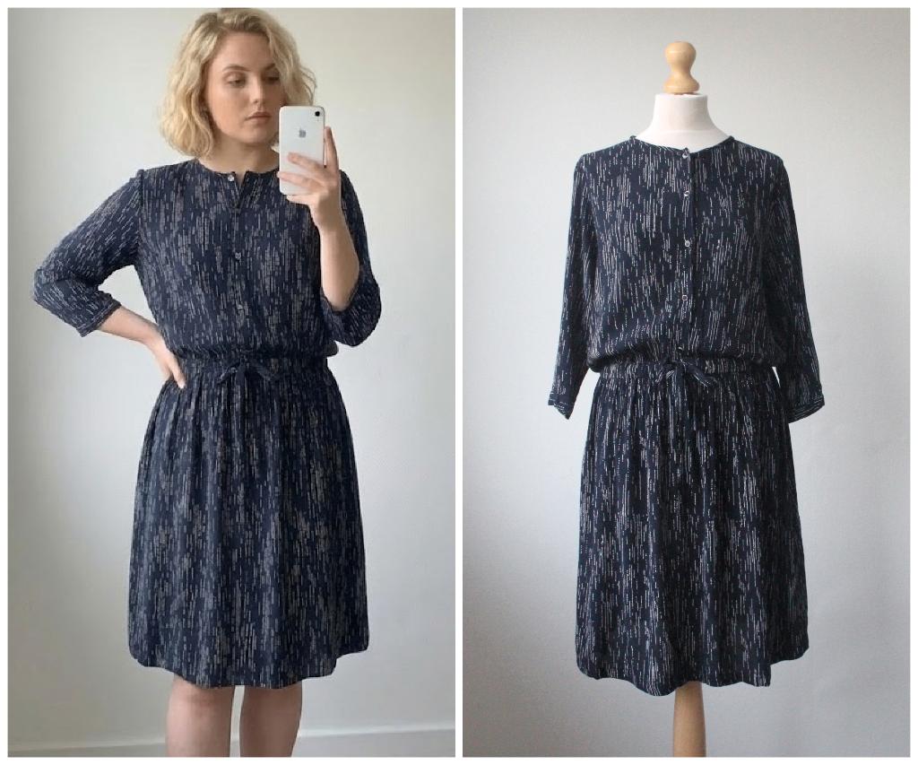 Sessun - NIEUW - prachtige jurk met print - blauw - maat L, Sessun, Maat 42/44 (L), Nieuw, Boven de knie
